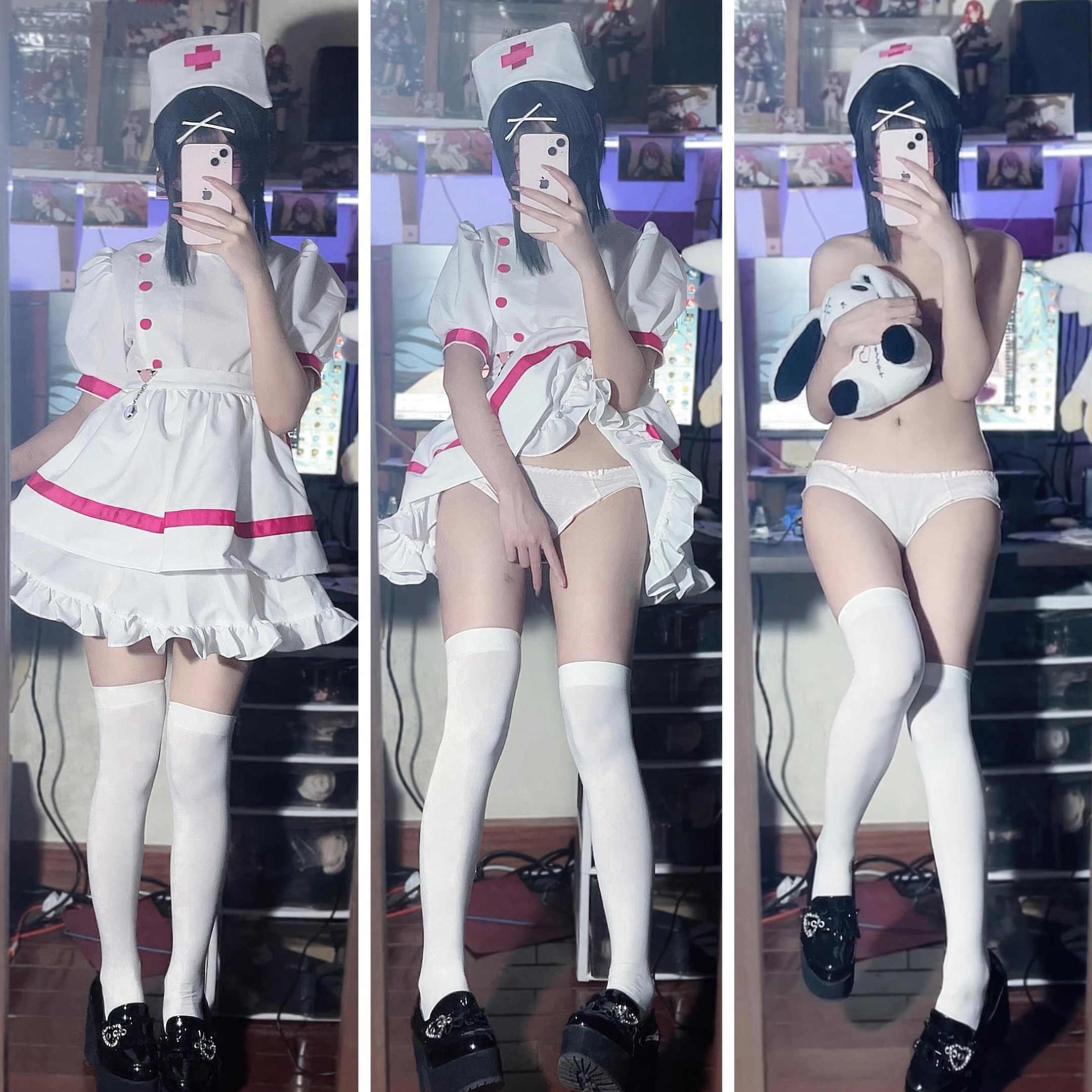 [cosplay] 清水凪 - 夜勤小护士：白丝眼镜护士造型 夜班氛围感下的清纯制服风 31P