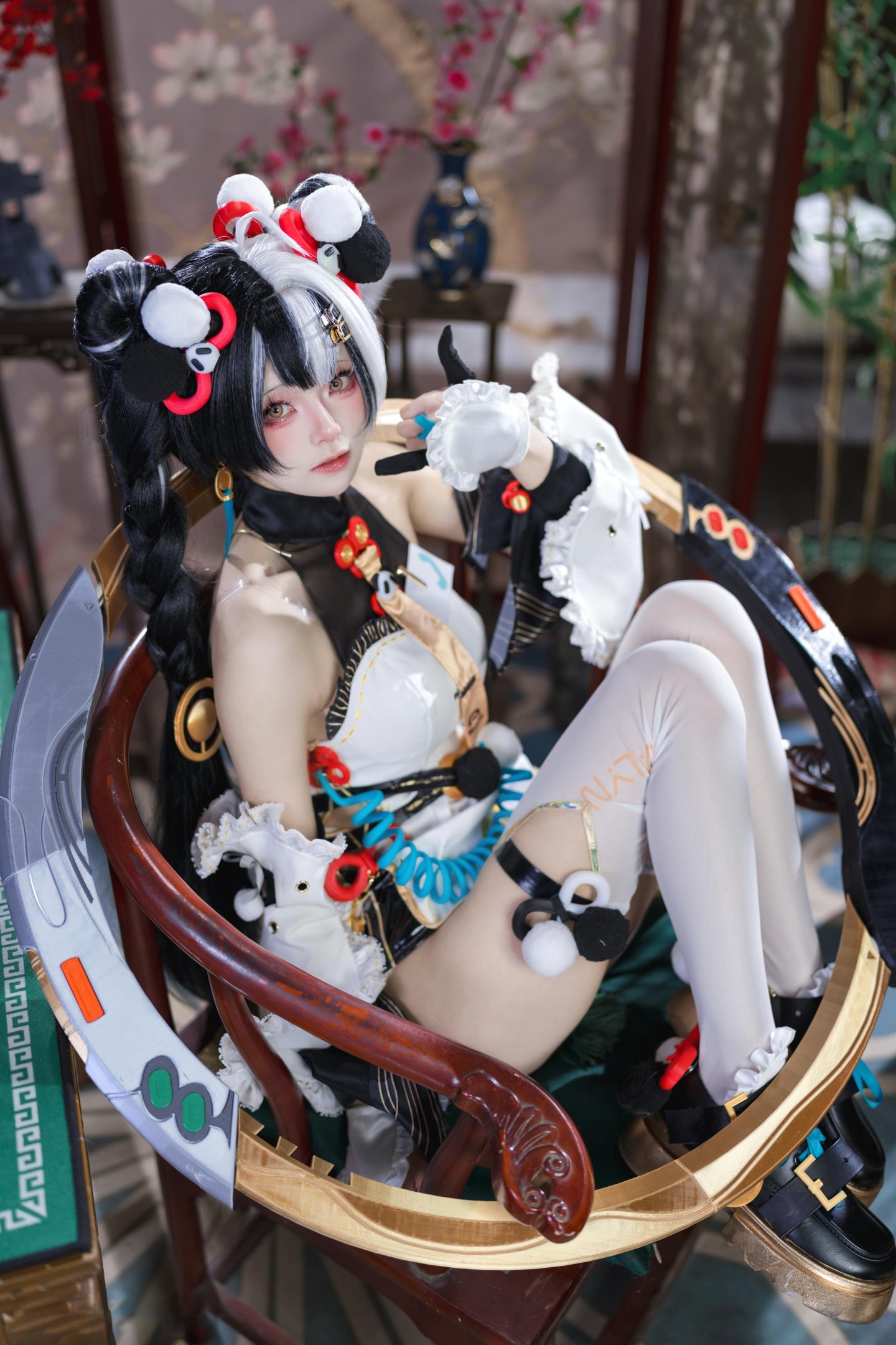 [cosplay] 九柒喵 - 琉音：白丝美腿露肩爆乳 东方风古韵 41P