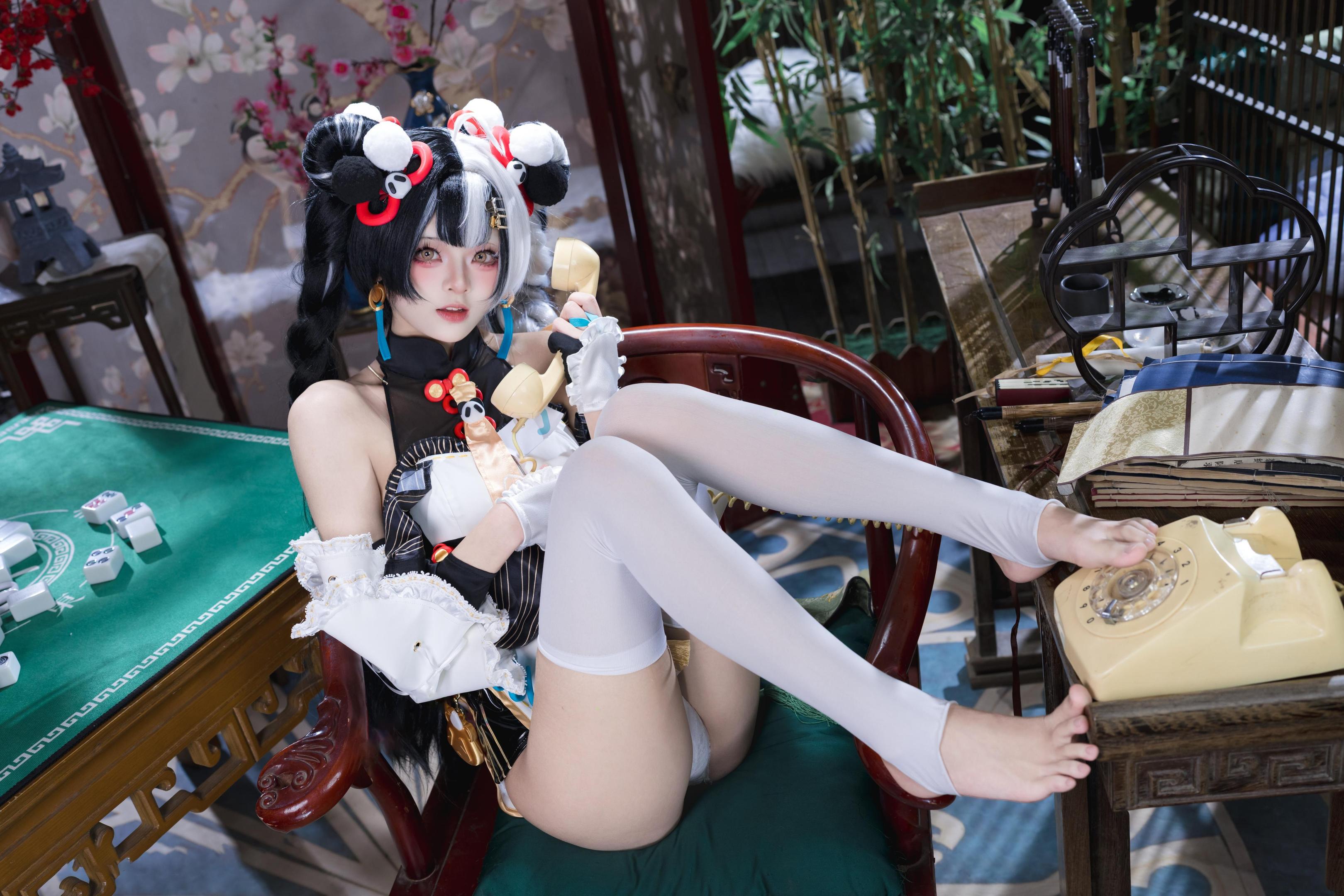 [cosplay] 九柒喵 - 琉音：白丝美腿露肩爆乳 东方风古韵 41P