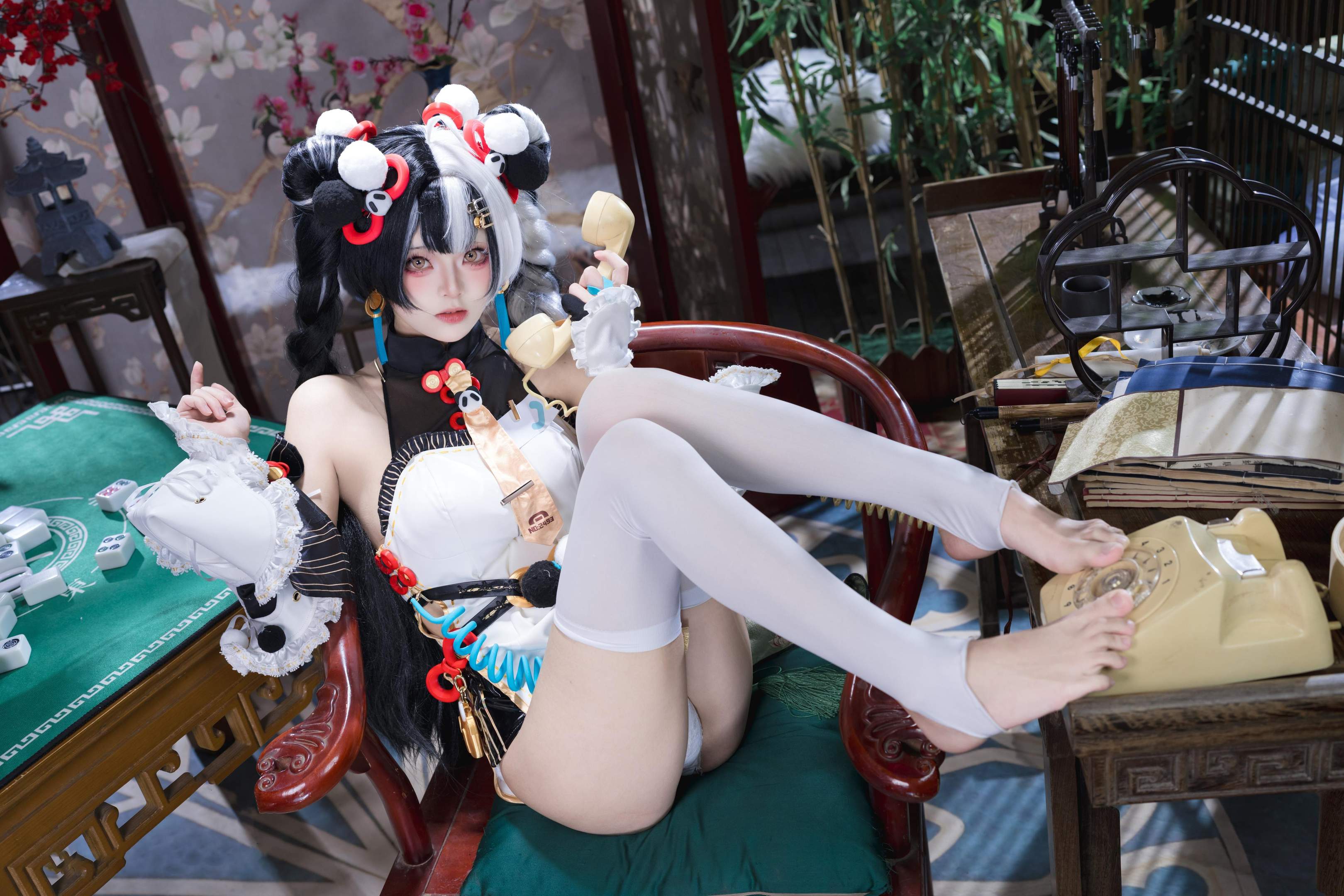 [cosplay] 九柒喵 - 琉音：白丝美腿露肩爆乳 东方风古韵 41P