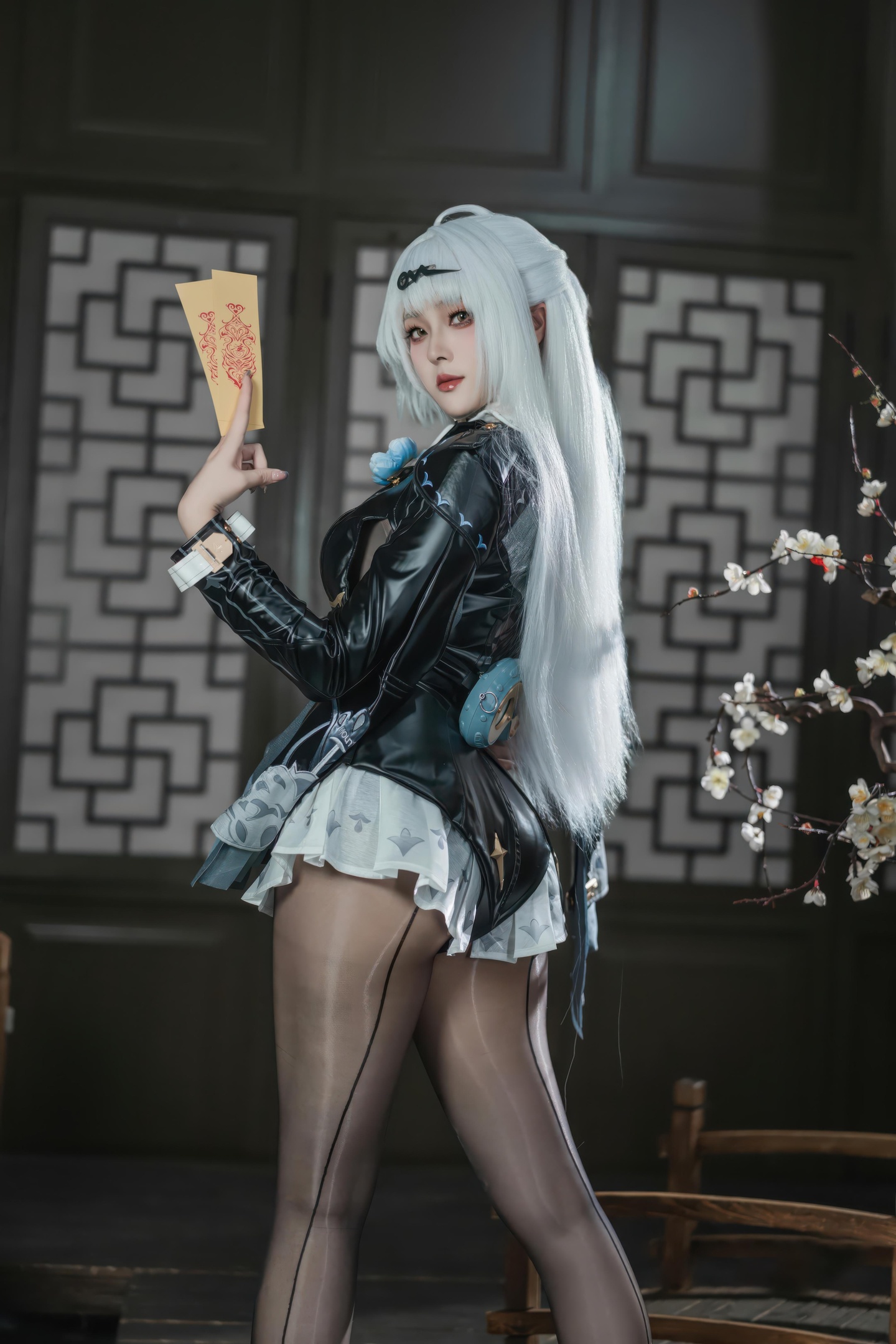 [cosplay] Natsuko夏夏子 - 绝区零 仪玄：黑丝高跟紧身衣 美腿翘臀露穴 87P