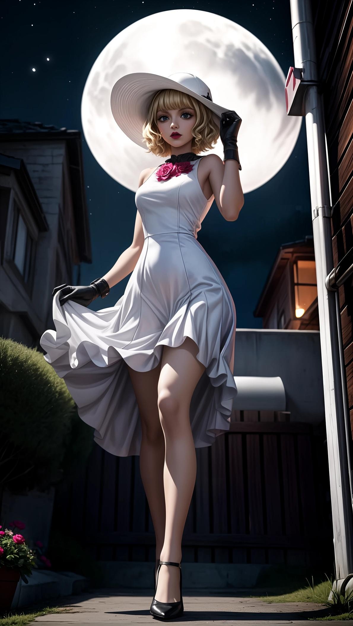 AI Generated Anime Girl - 海贼王 斯图西：红裙白裙比基尼翘臀 跑车美腿 57P