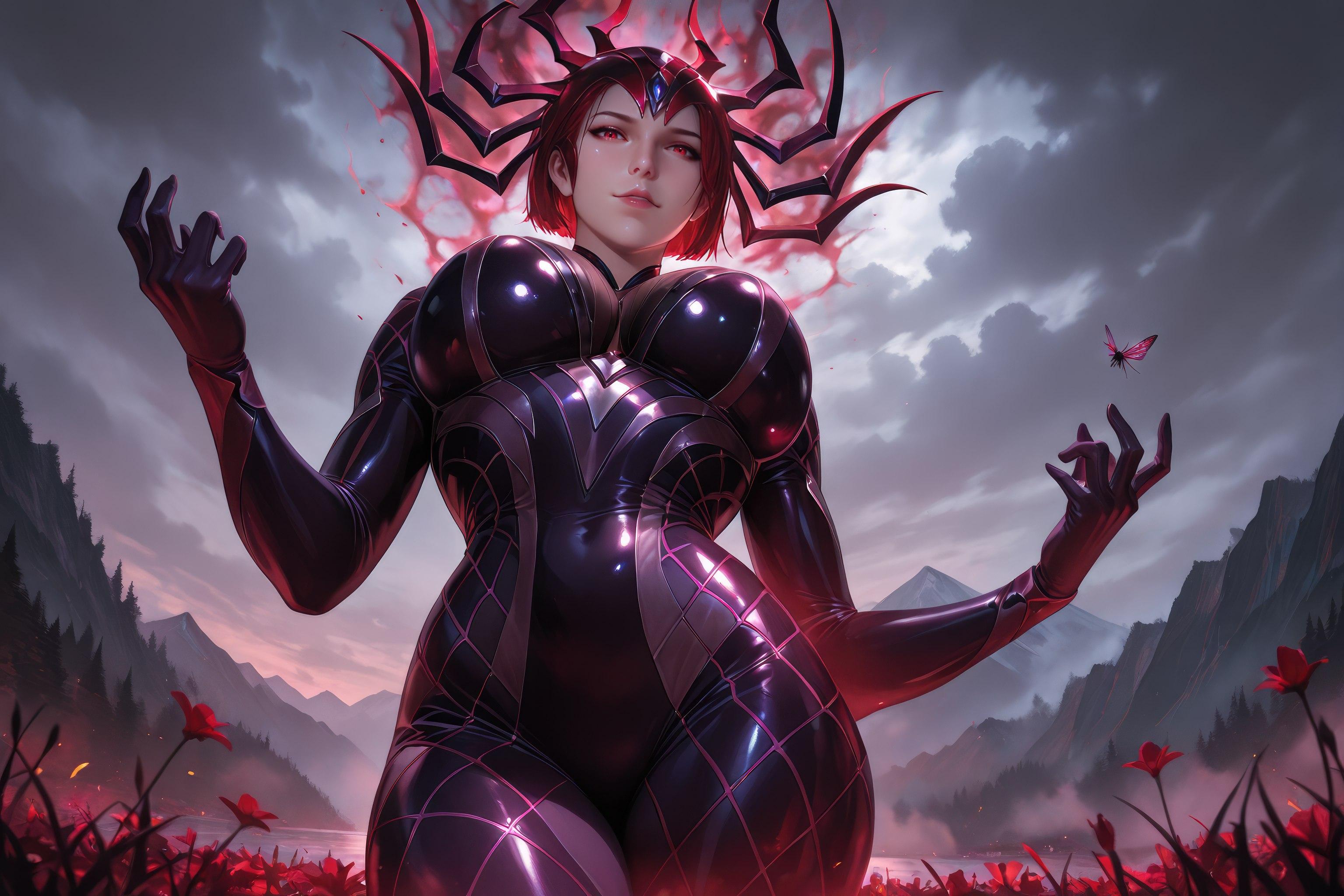 AI Generated Anime Girl - 斗罗大陆 蜘蛛女：红发紧身衣巨乳露穴 翘臀美腿 1087P