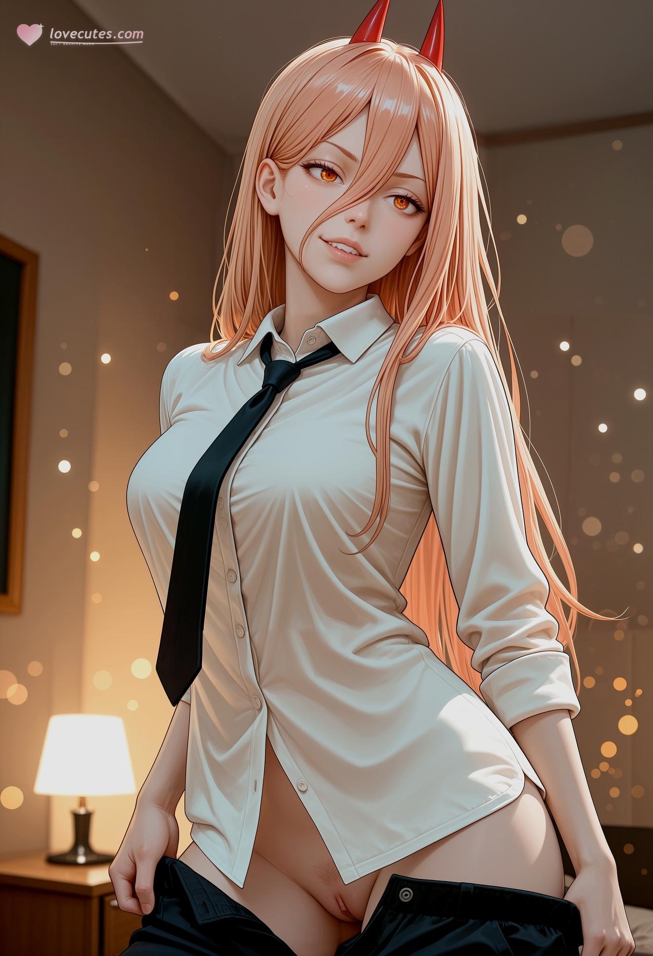 AI Porn - 电锯人 帕瓦群交口交 AI 图库 40P