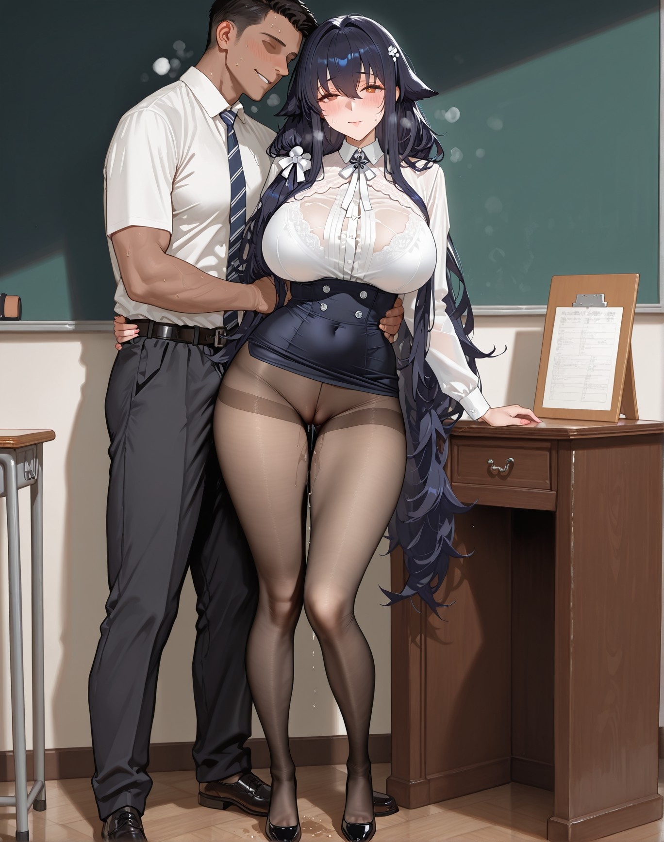AI Porn - 碧蓝航线 吾妻办公室群交 AI 图库 134P