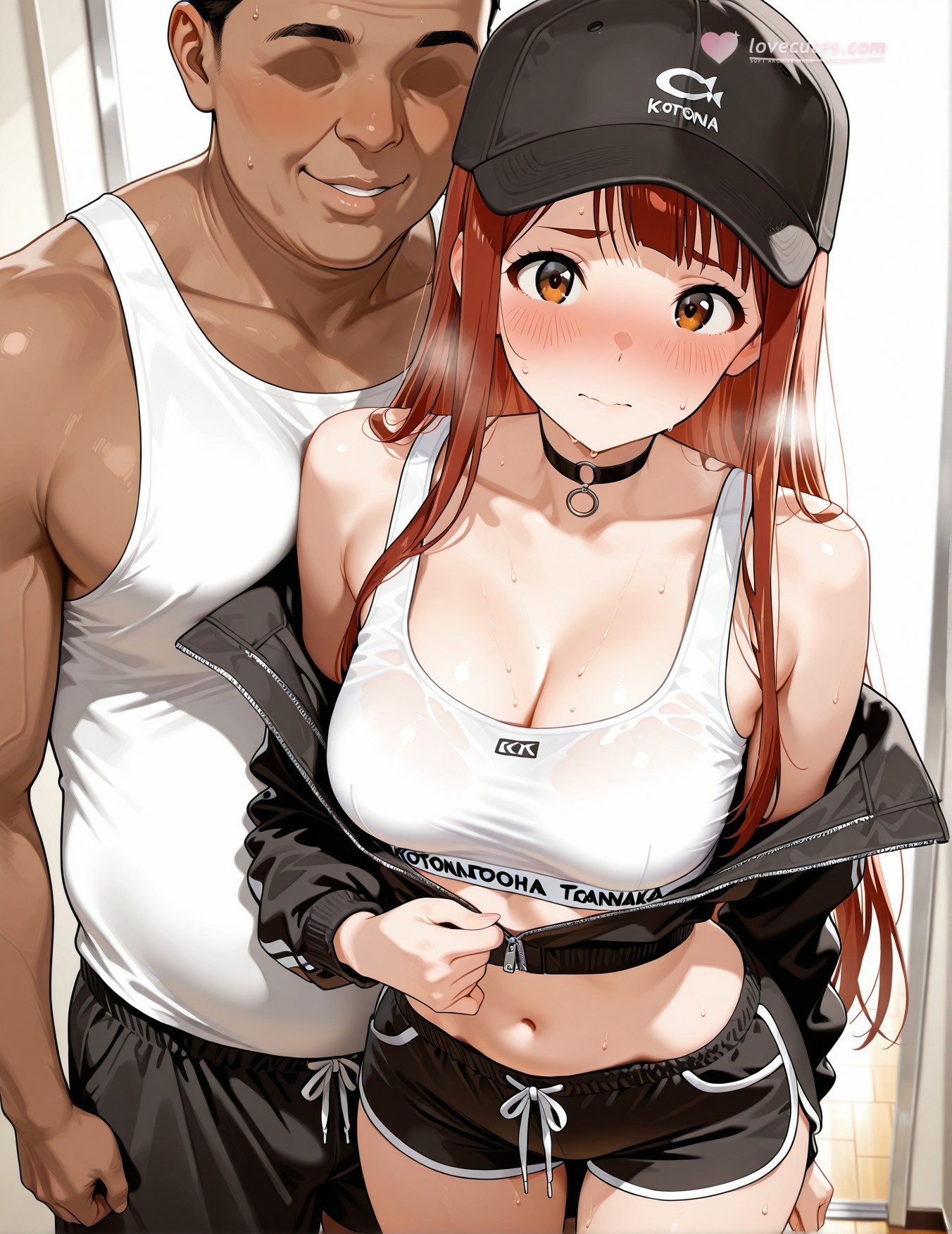 AI Generated Anime Girl - 偶像大师 田中琴叶：学生装紧身衣露穴 193P