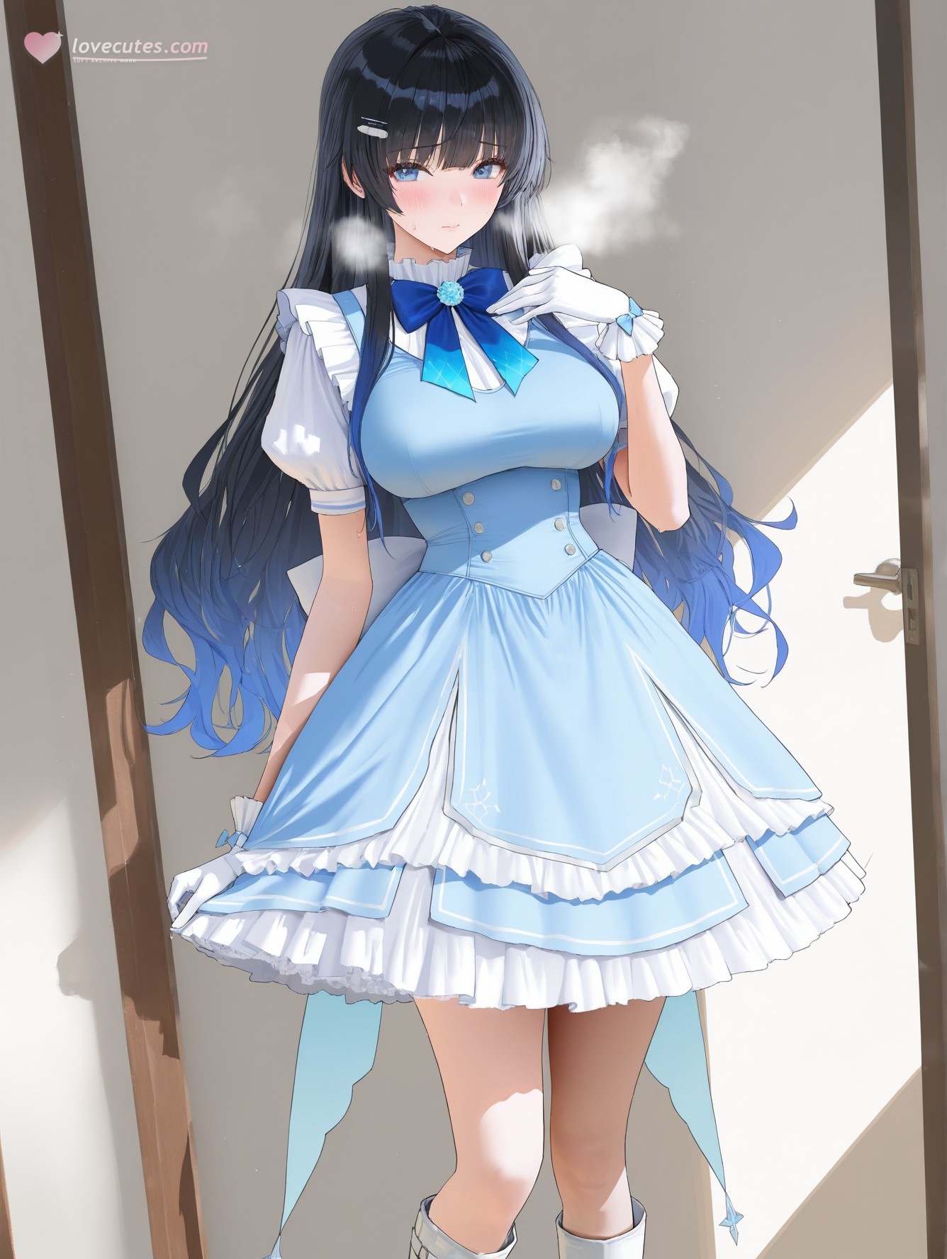 AI Generated Anime Girl - Virtual YouTuber 七海うらら：黑丝紧身衣床拍露穴 164P