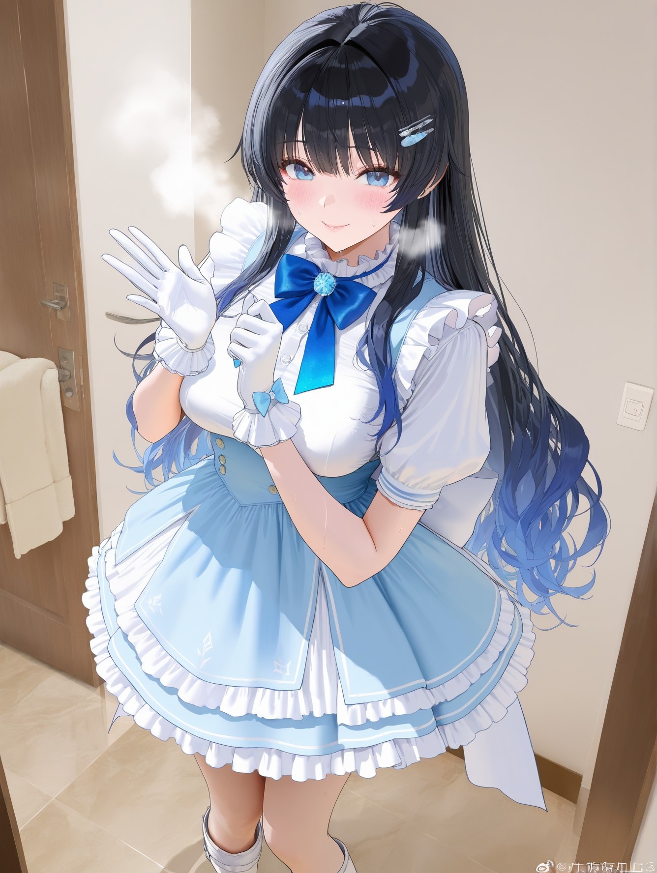 AI Generated Anime Girl - Virtual YouTuber 七海うらら：黑丝紧身衣床拍露穴 164P