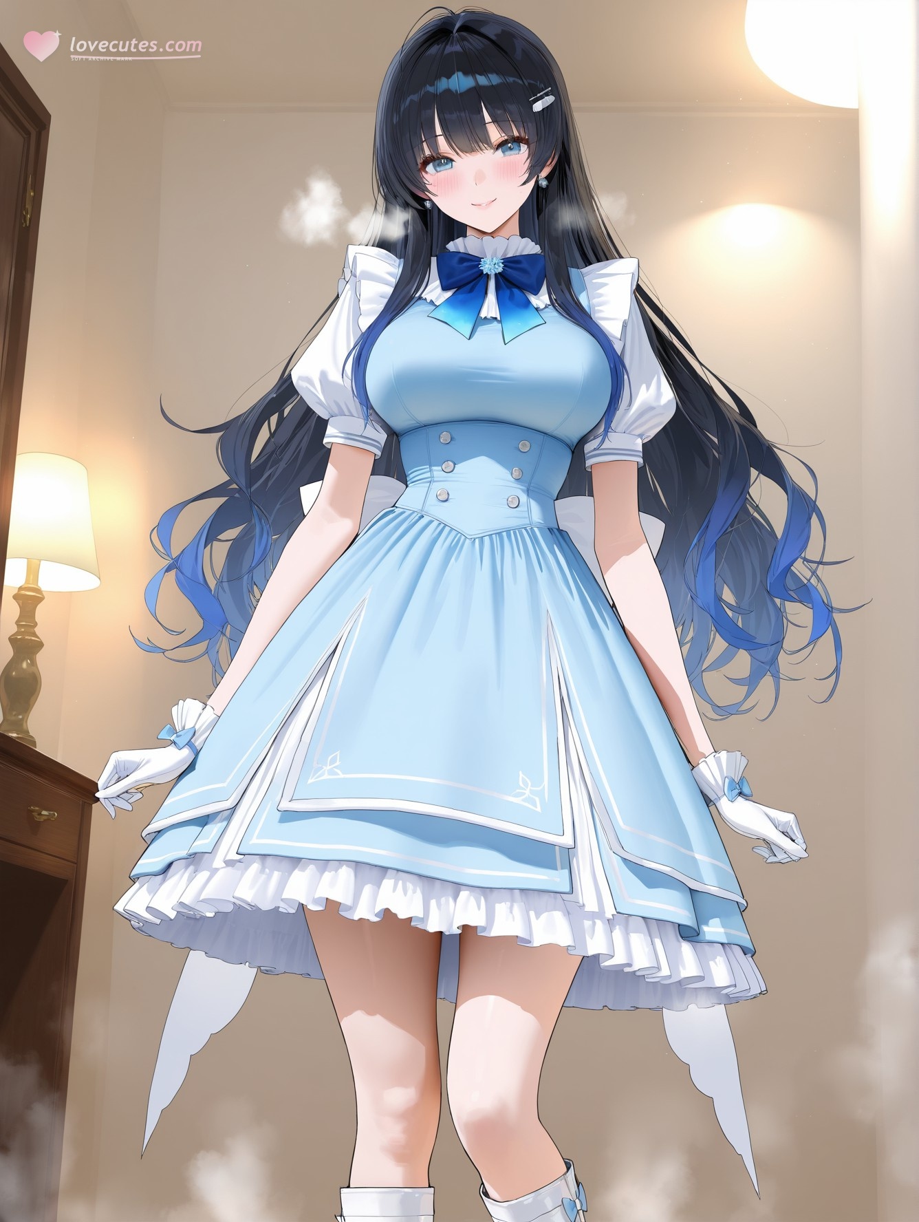 AI Generated Anime Girl - Virtual YouTuber 七海うらら：黑丝紧身衣床拍露穴 164P
