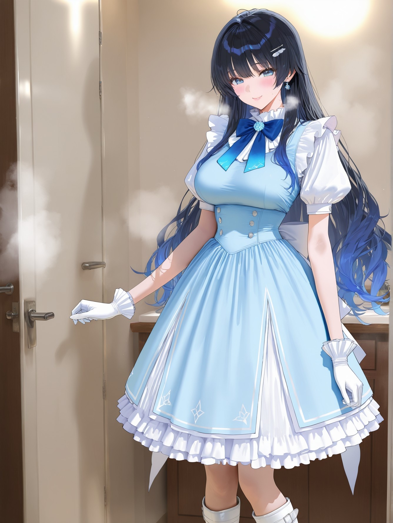AI Generated Anime Girl - Virtual YouTuber 七海うらら：黑丝紧身衣床拍露穴 164P
