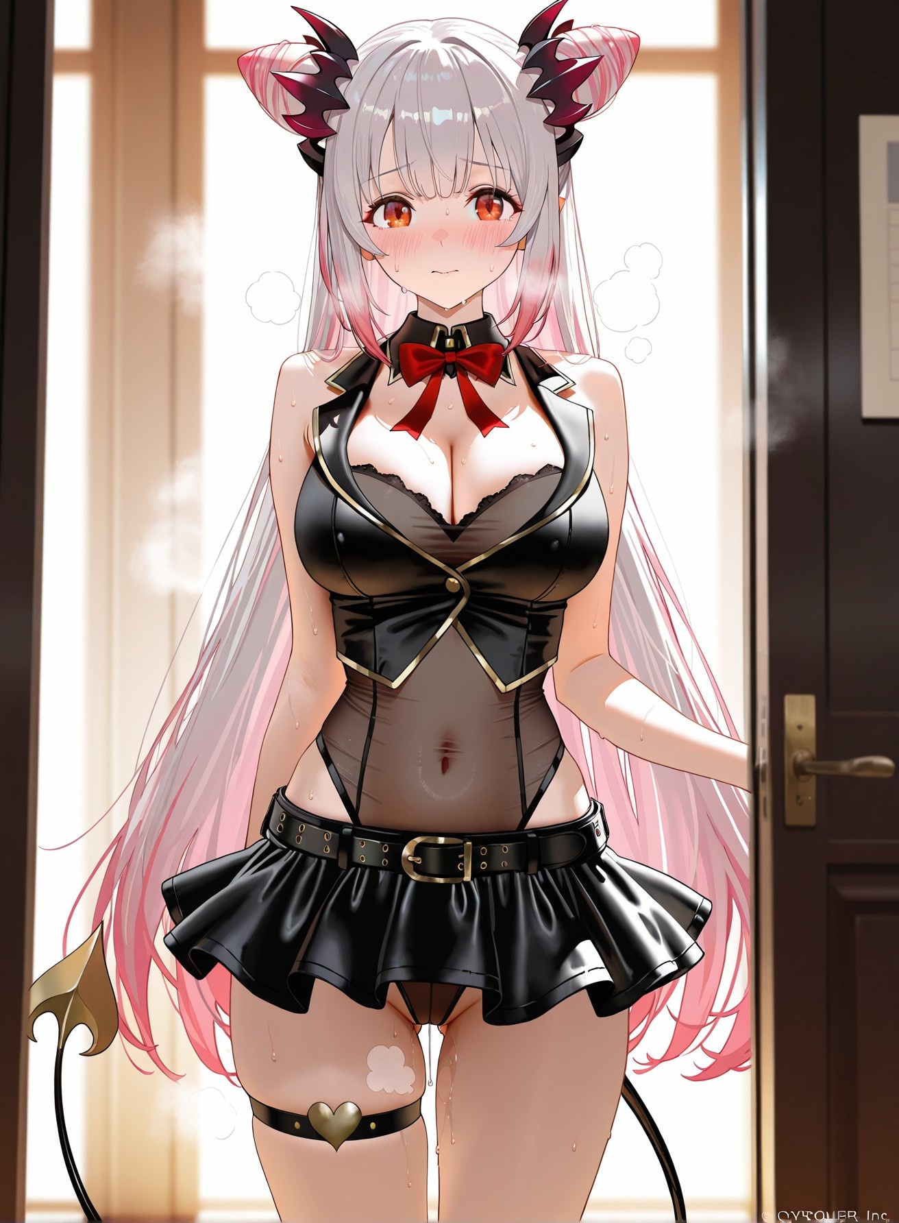 AI Generated Anime Girl - Virtual YouTuber Parta Suou：黑丝紧身衣露穴 261P