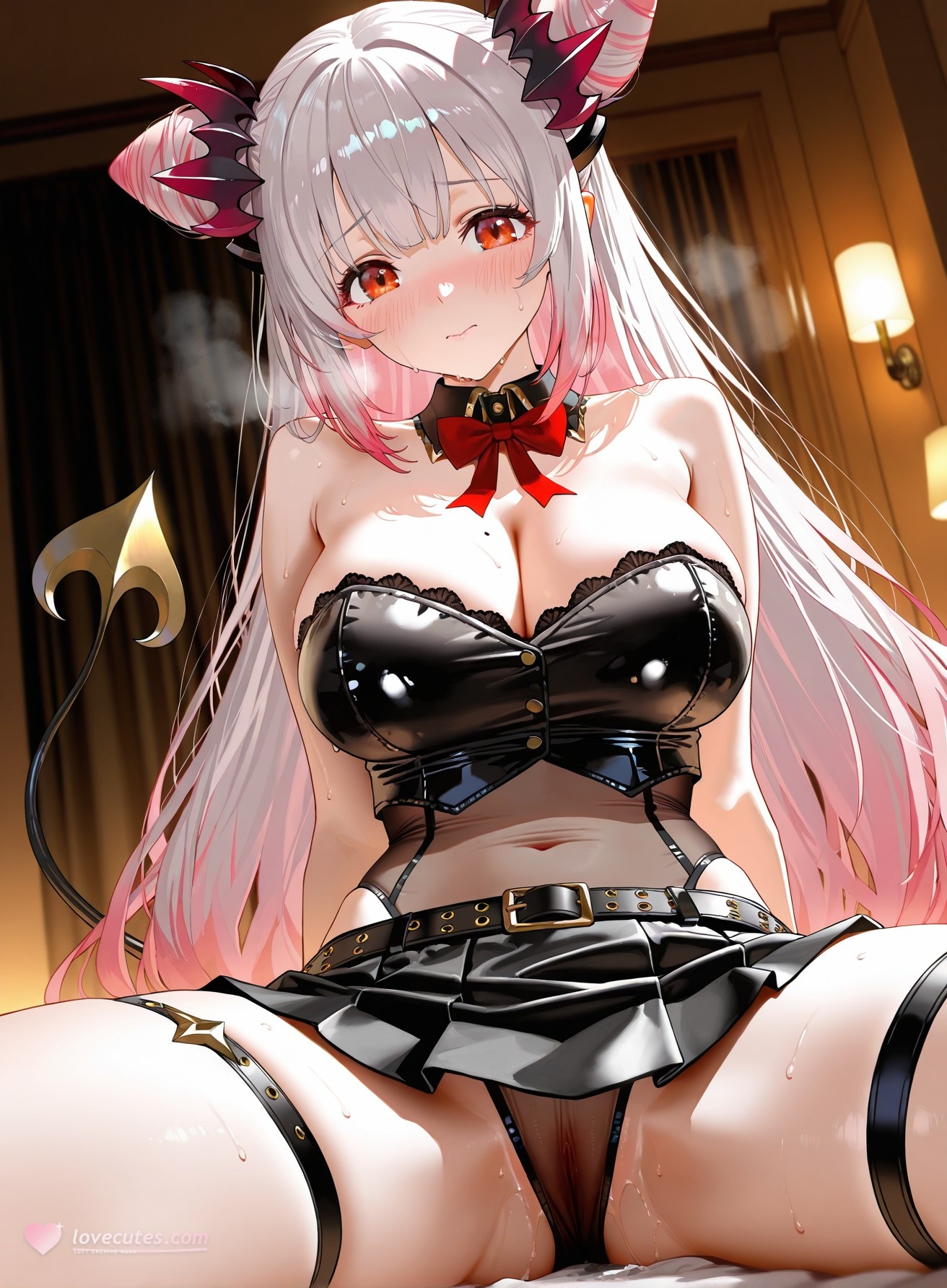 AI Generated Anime Girl - Virtual YouTuber Parta Suou：黑丝紧身衣露穴 261P