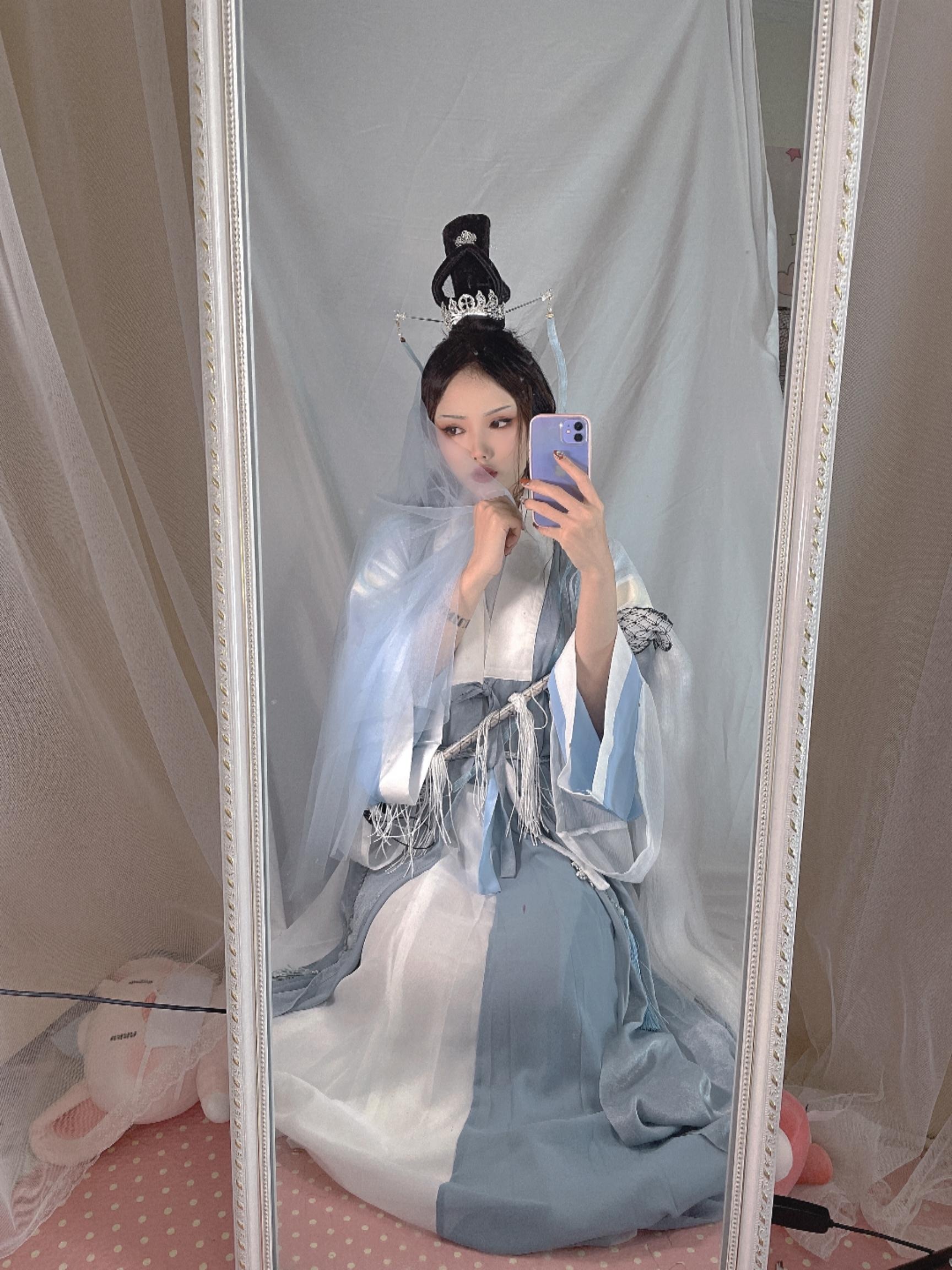 [写真] 钛合金TiTi - 道姑：蓝白道袍低胸美胸 古风写真 24P