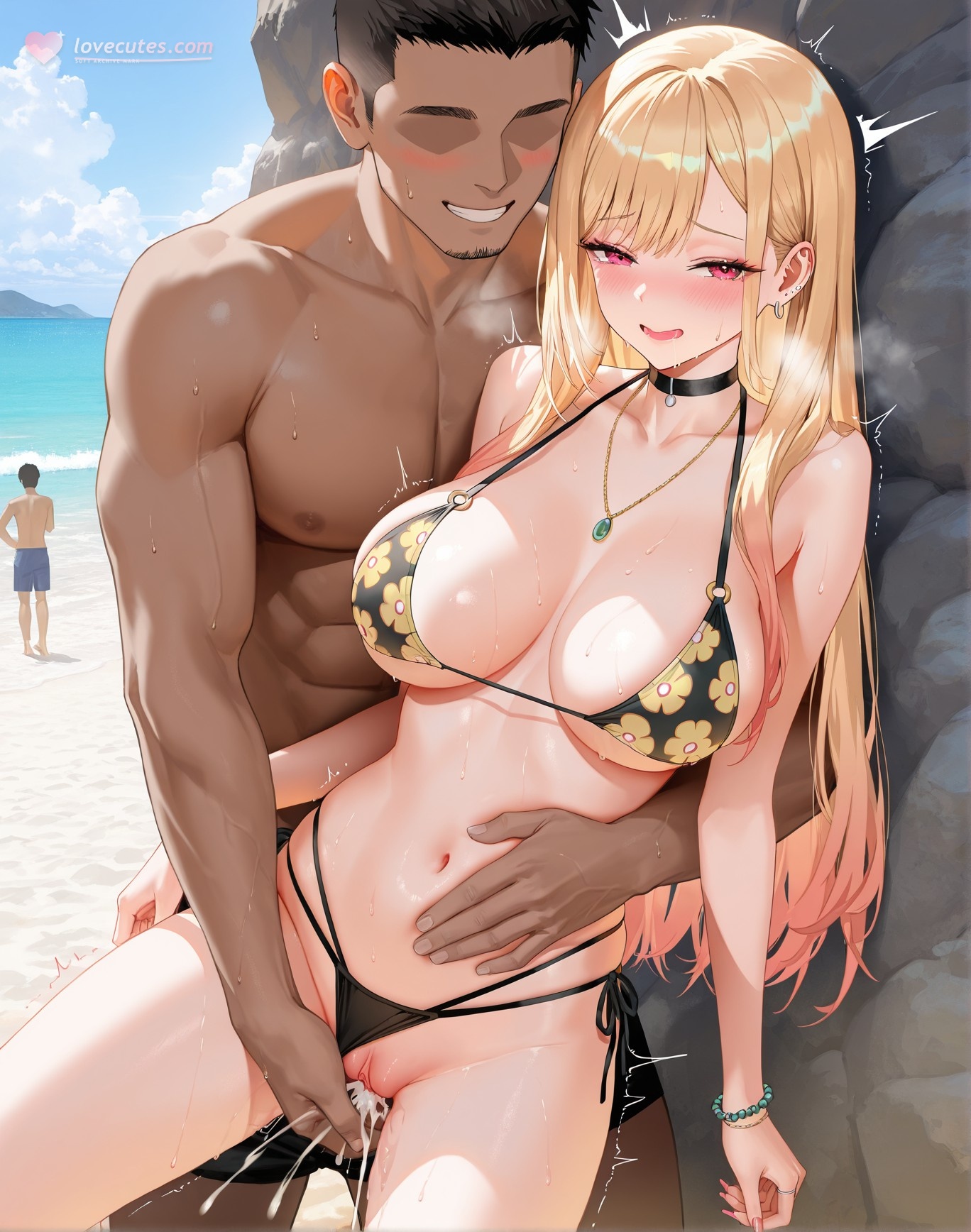 AI Generated Anime Girl - 更衣人偶坠入爱河 喜多川海梦 Vol.2-1：蕾丝内衣床拍露穴 107P