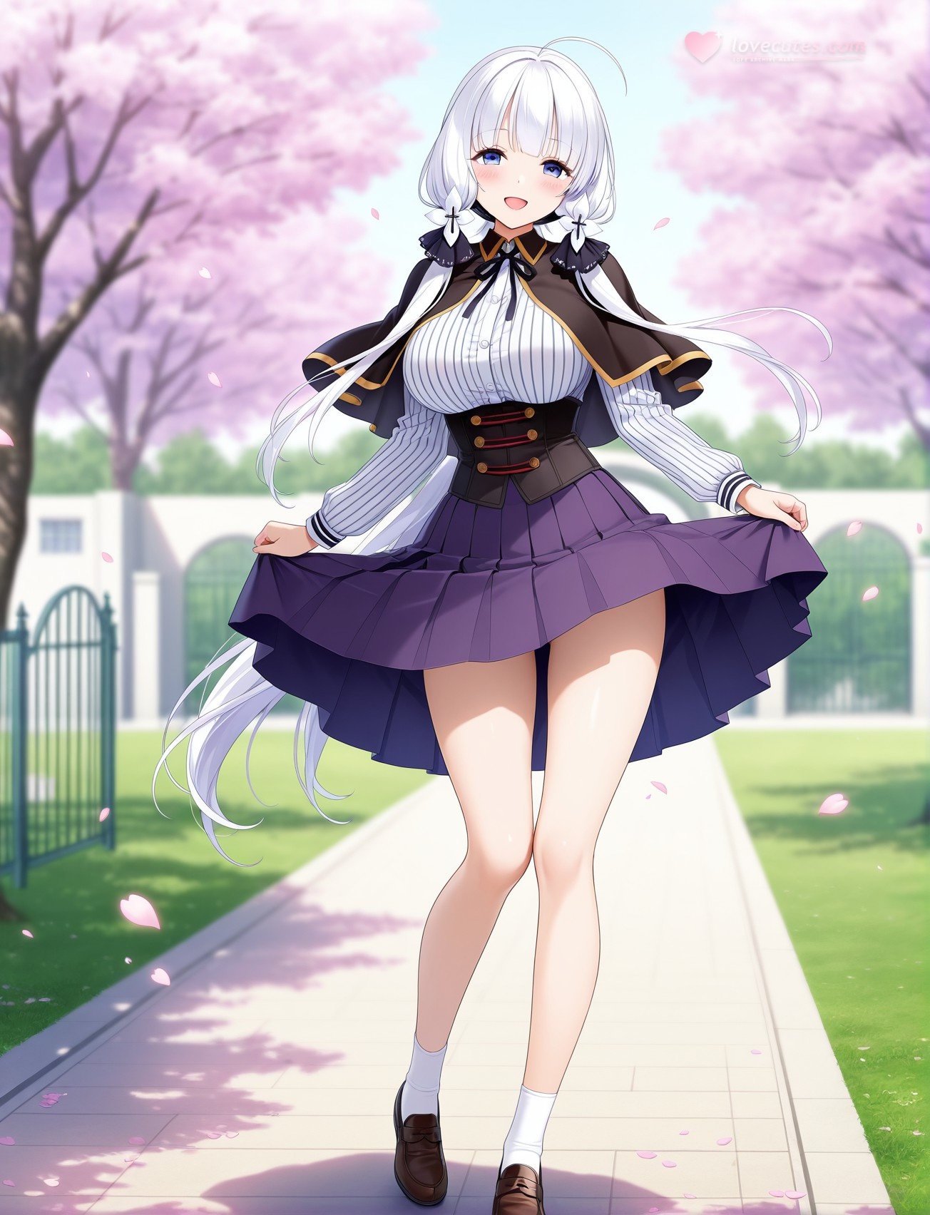 AI Generated Anime Girl - 碧蓝航线 光辉：学生装紧身衣露穴 187P