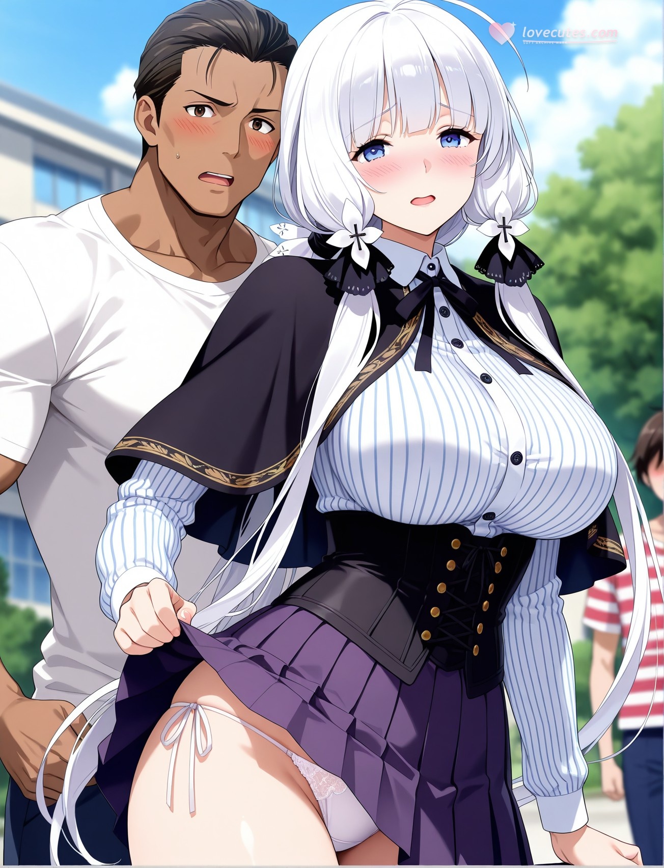 AI Generated Anime Girl - 碧蓝航线 光辉：学生装紧身衣露穴 187P