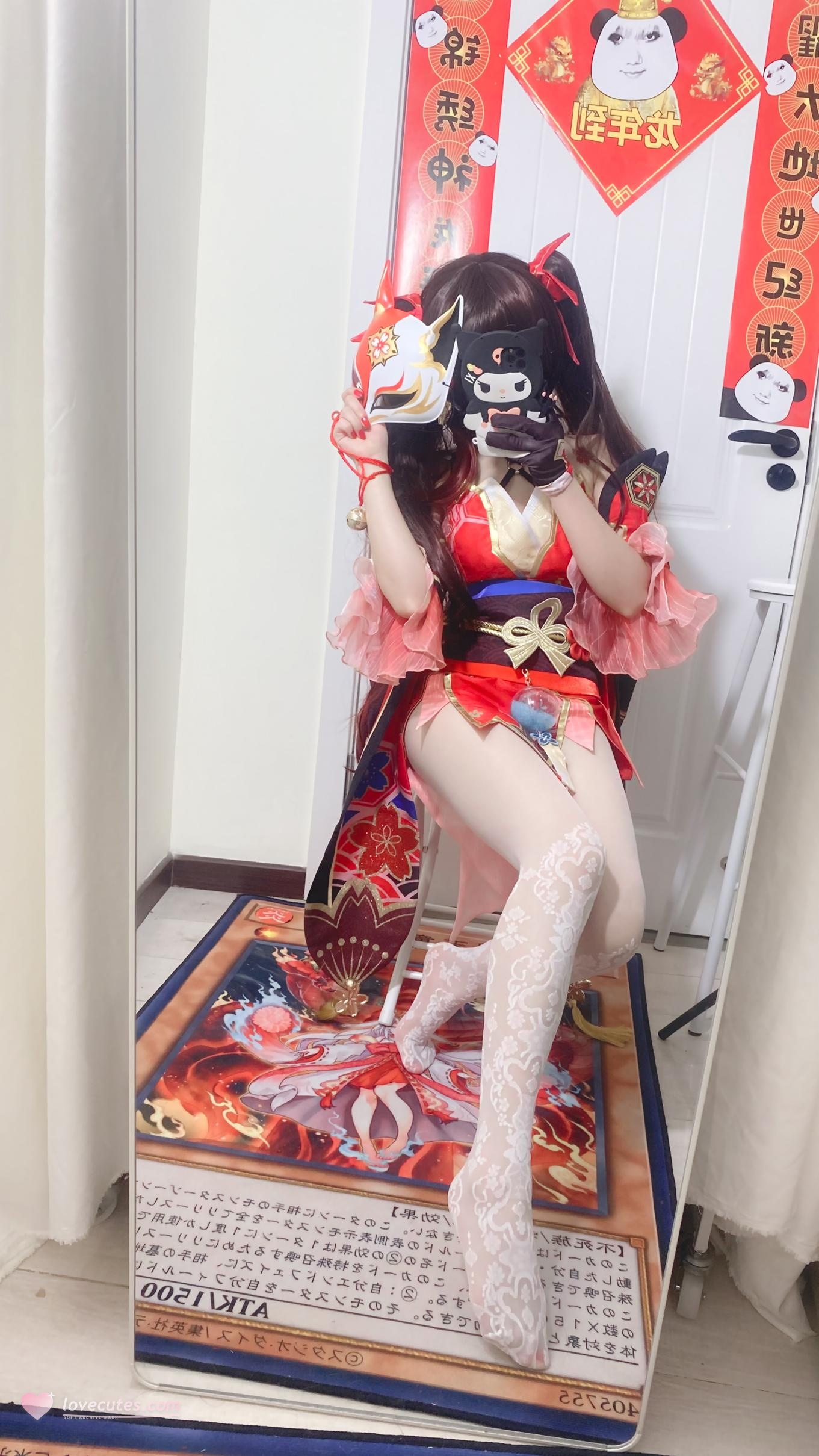 [cosplay] 白栎Shirly - 崩坏星穹铁道 花火：黑白丝袜美腿足控还原 53P3V