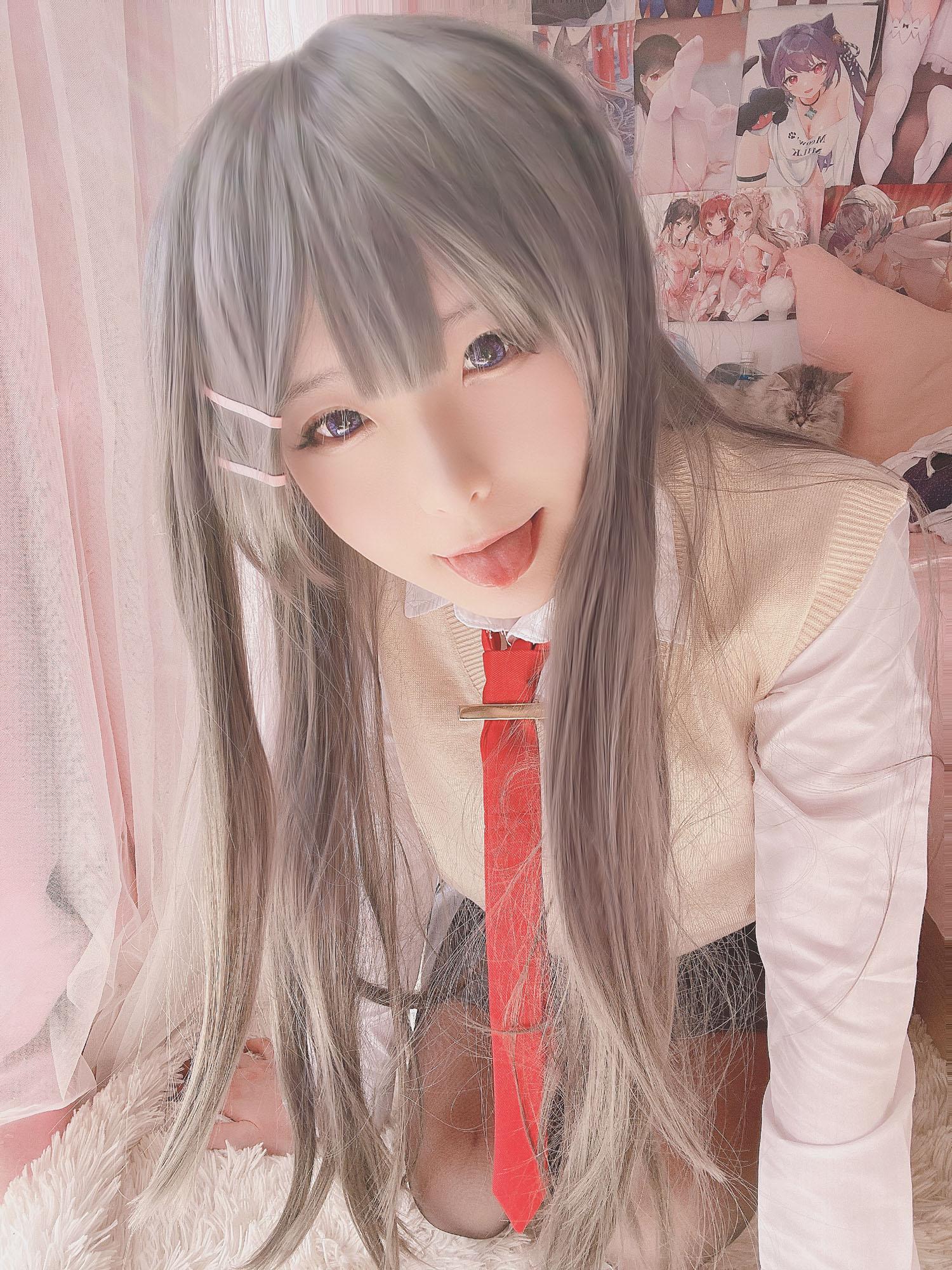 [cosplay] 习呆呆 - 樱岛麻衣：兔女郎黑丝露点大尺度还原 27P1V