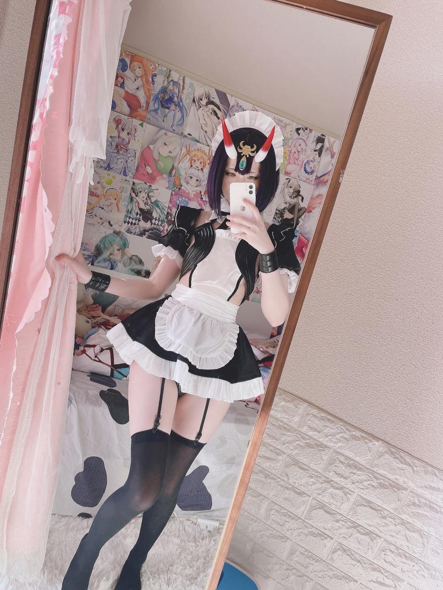 [cosplay] 习呆呆 - 酒吞童子：鬼角黑丝开档大尺度还原 47P2V