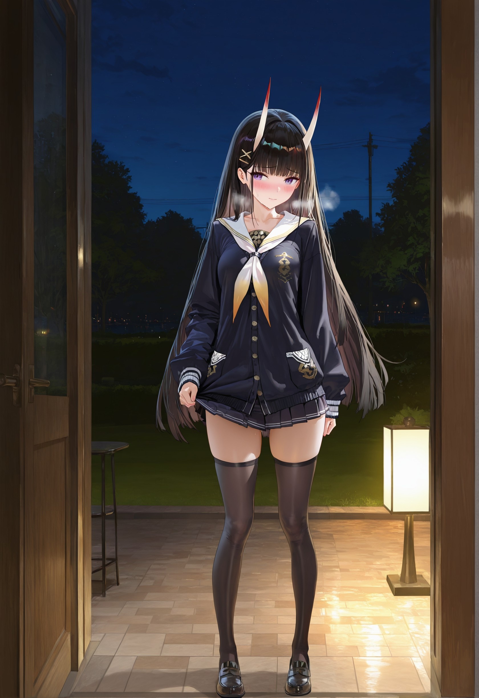 Azur Lane AI girls 碧蓝航线 能代 Vol.1：黑丝蕾丝内衣露穴 Gallery 134P