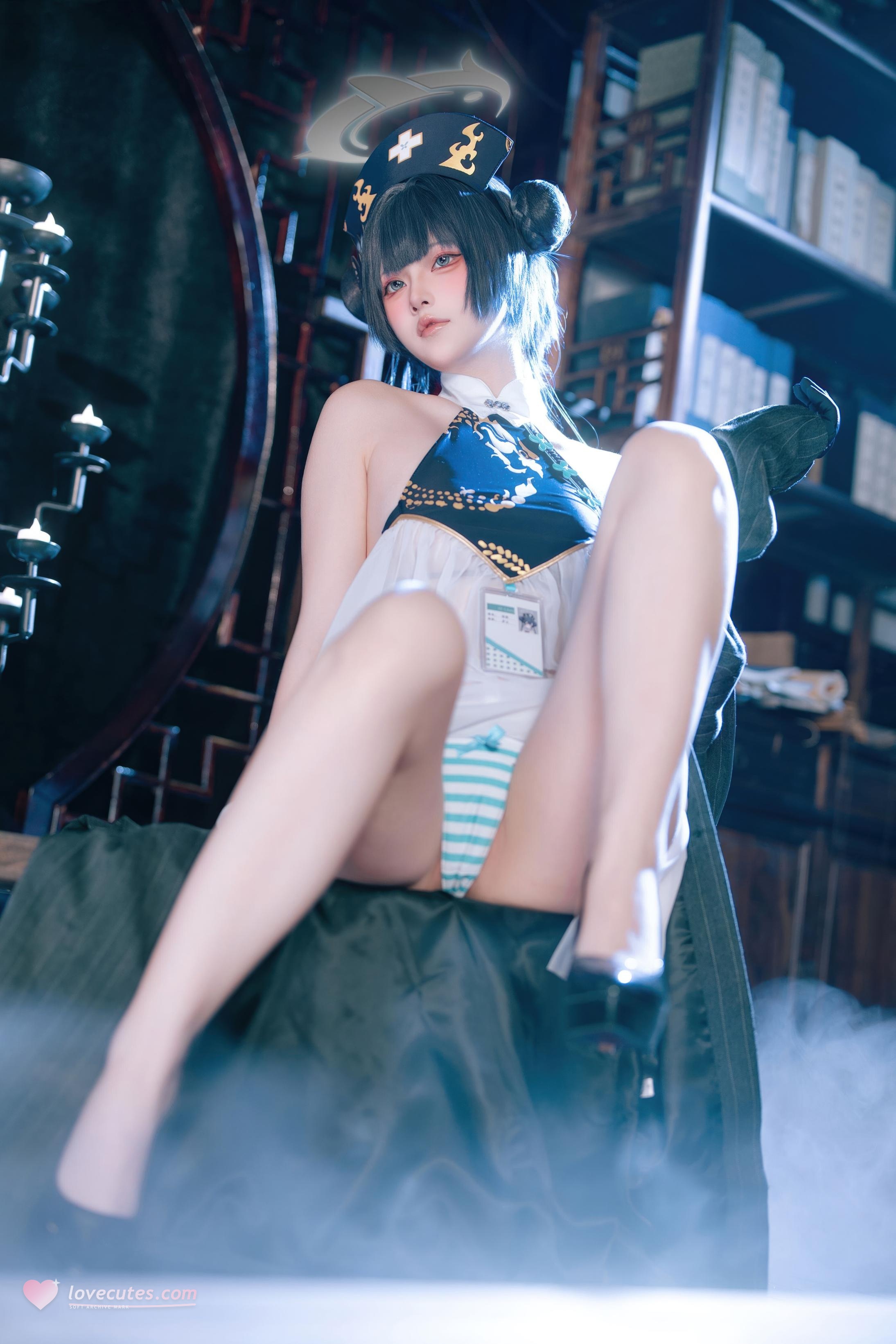 [Cosplay] Yu Fish - Blue Archive Himezaki Doujin Nurse: Stunning Nurse Outfit with Beautiful Legs and Curvy Hips 65P
