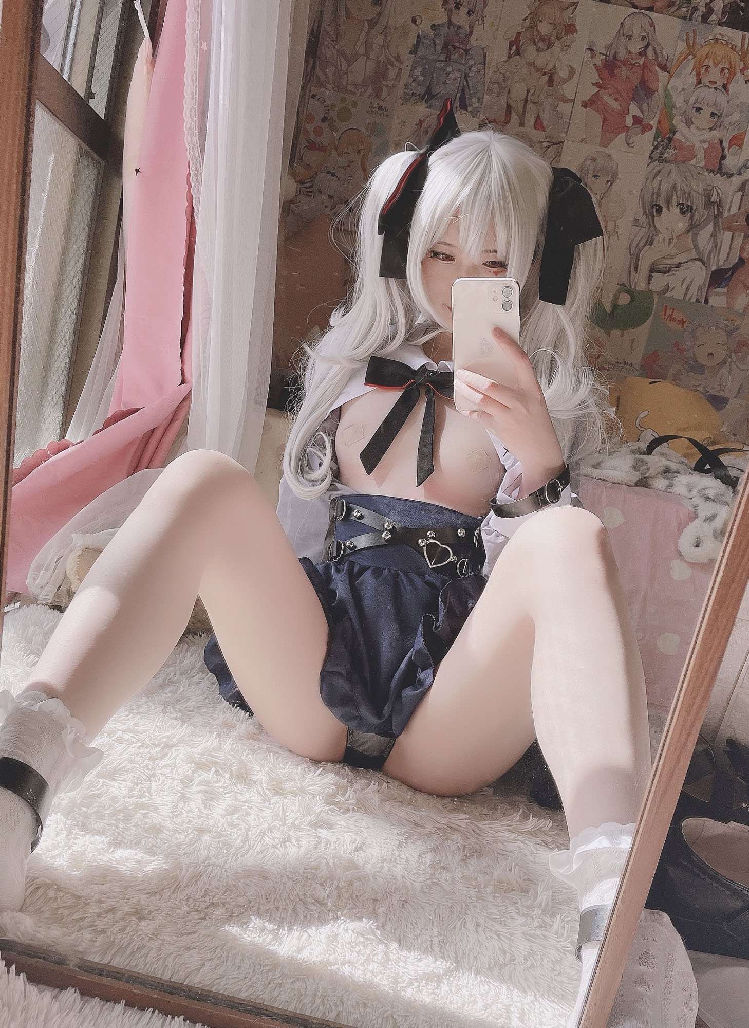 [cosplay] 习呆呆 - 原神 枫原万叶：吸血鬼露点大尺度还原 21P2V