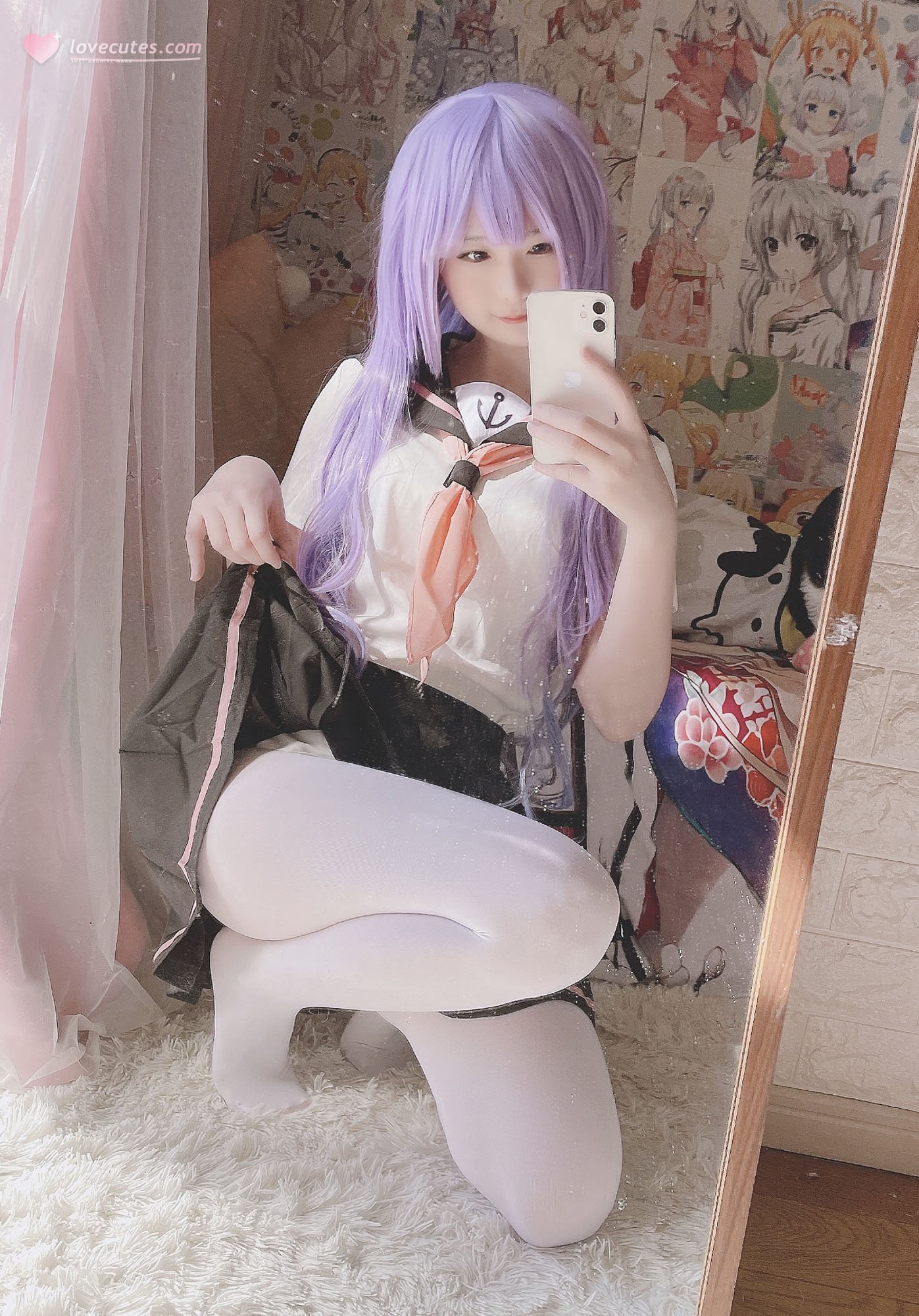 [cosplay] 习呆呆 - 碧蓝航线 独角兽：白丝露点大尺度还原 22P2V