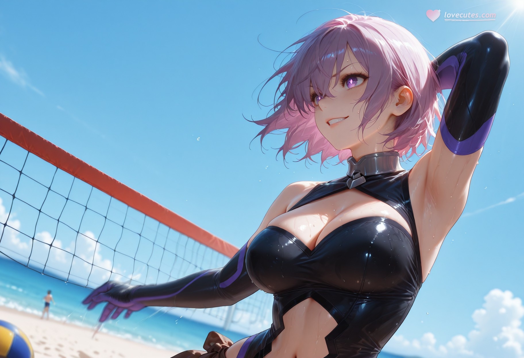AI Generated Anime Girl - Fate·Grand Order 玛修·基列莱特：紧身衣泳装露穴 333P