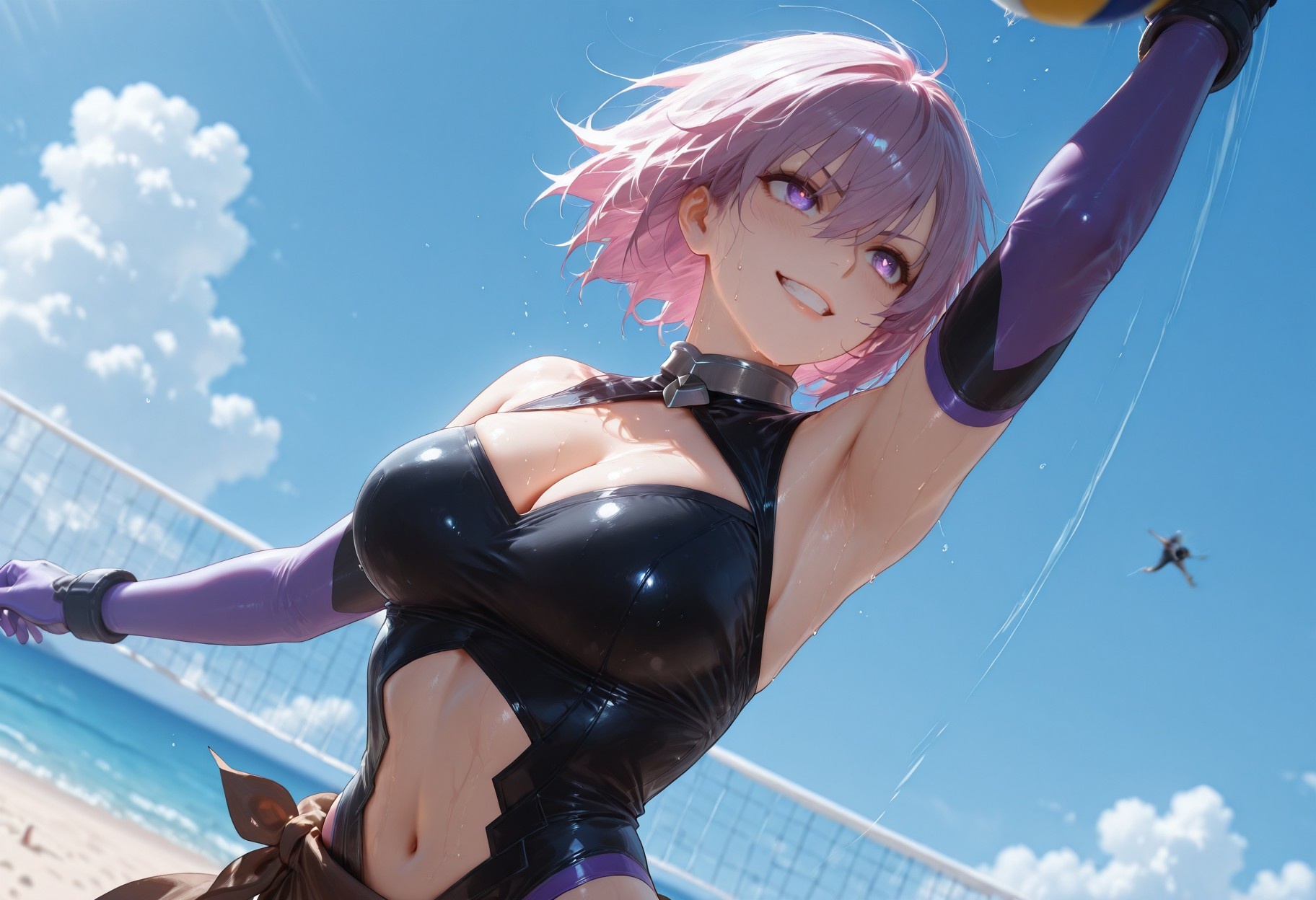 AI Generated Anime Girl - Fate·Grand Order 玛修·基列莱特：紧身衣泳装露穴 333P
