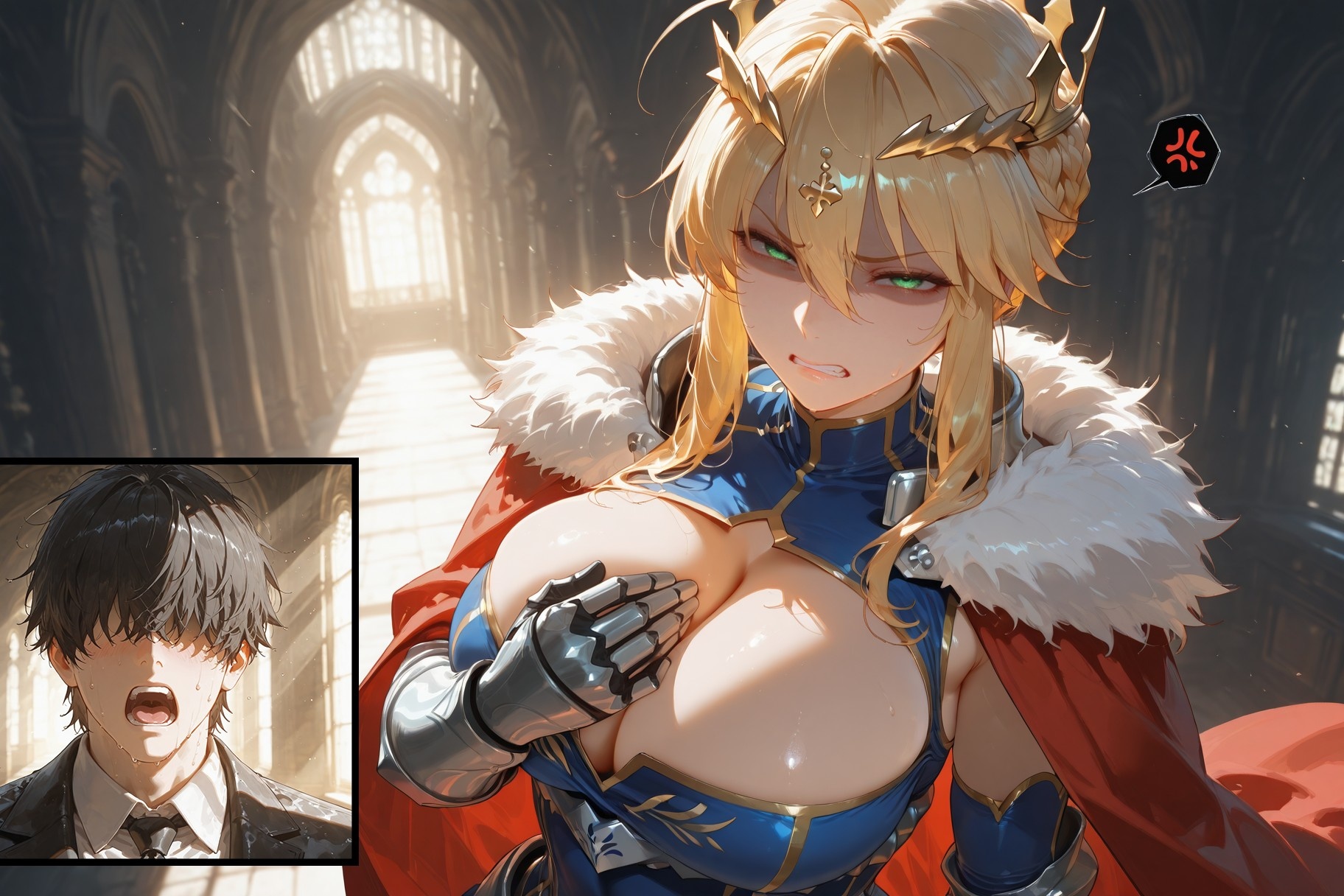 AI Generated Anime Girl - Fate·stay night 阿尔托莉雅·潘德拉贡：紧身衣床拍白虎 492P