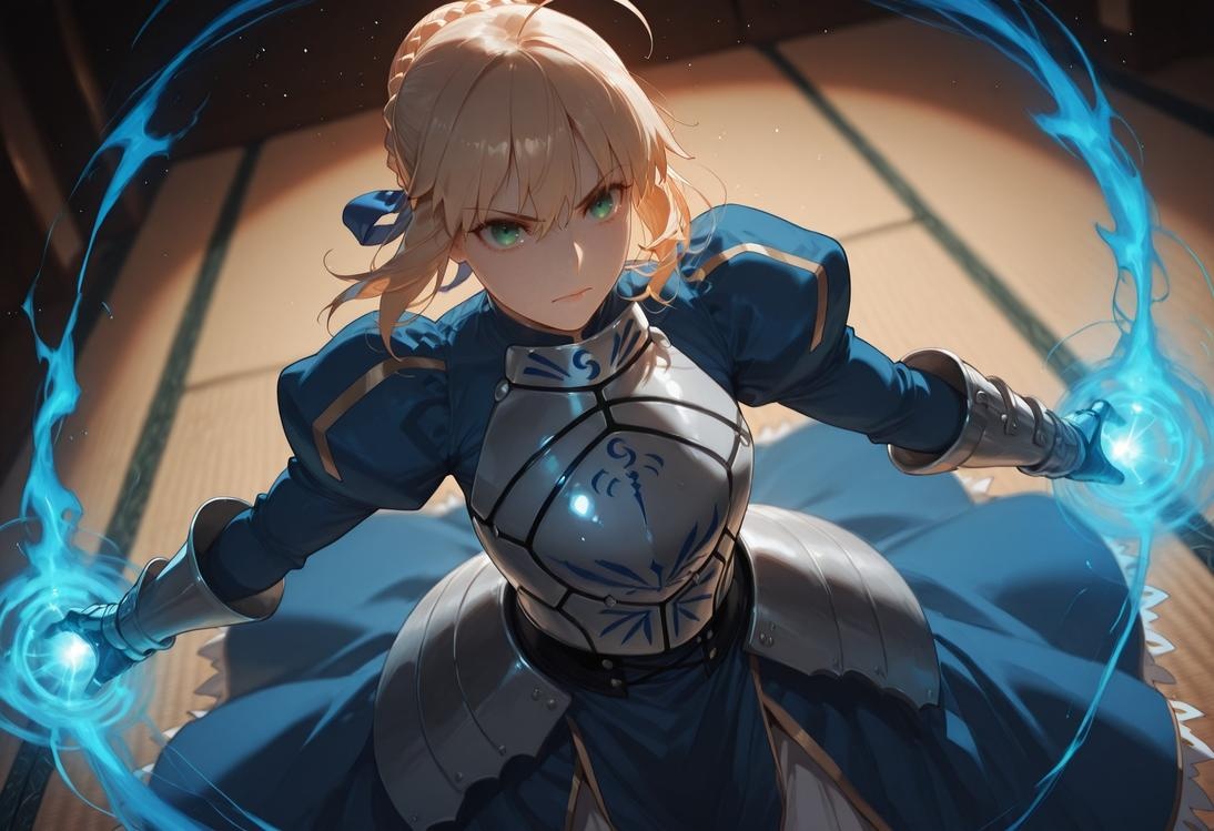 AI Generated Anime Girl - Fate·stay night 阿尔托莉雅·潘德拉贡：黑丝床拍露穴 326P