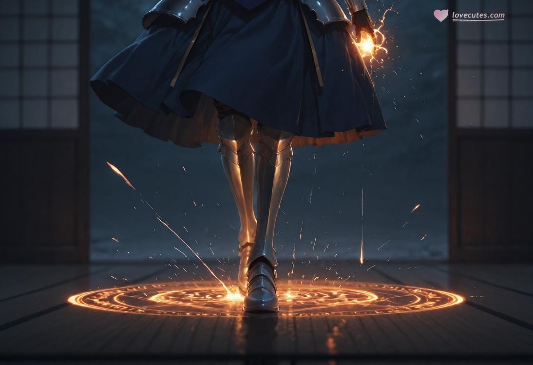 AI Generated Anime Girl - Fate·stay night 阿尔托莉雅·潘德拉贡：黑丝床拍露穴 326P