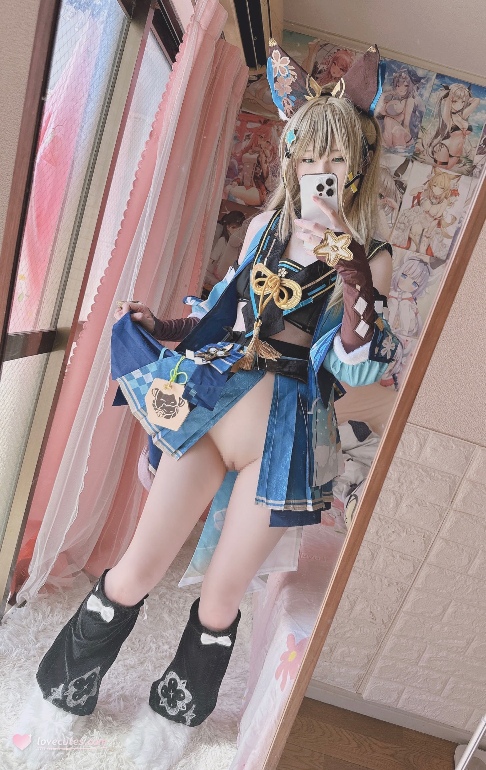 [cosplay] 习呆呆 - 原神 绮良良：翘臀露点大尺度还原 24P2V