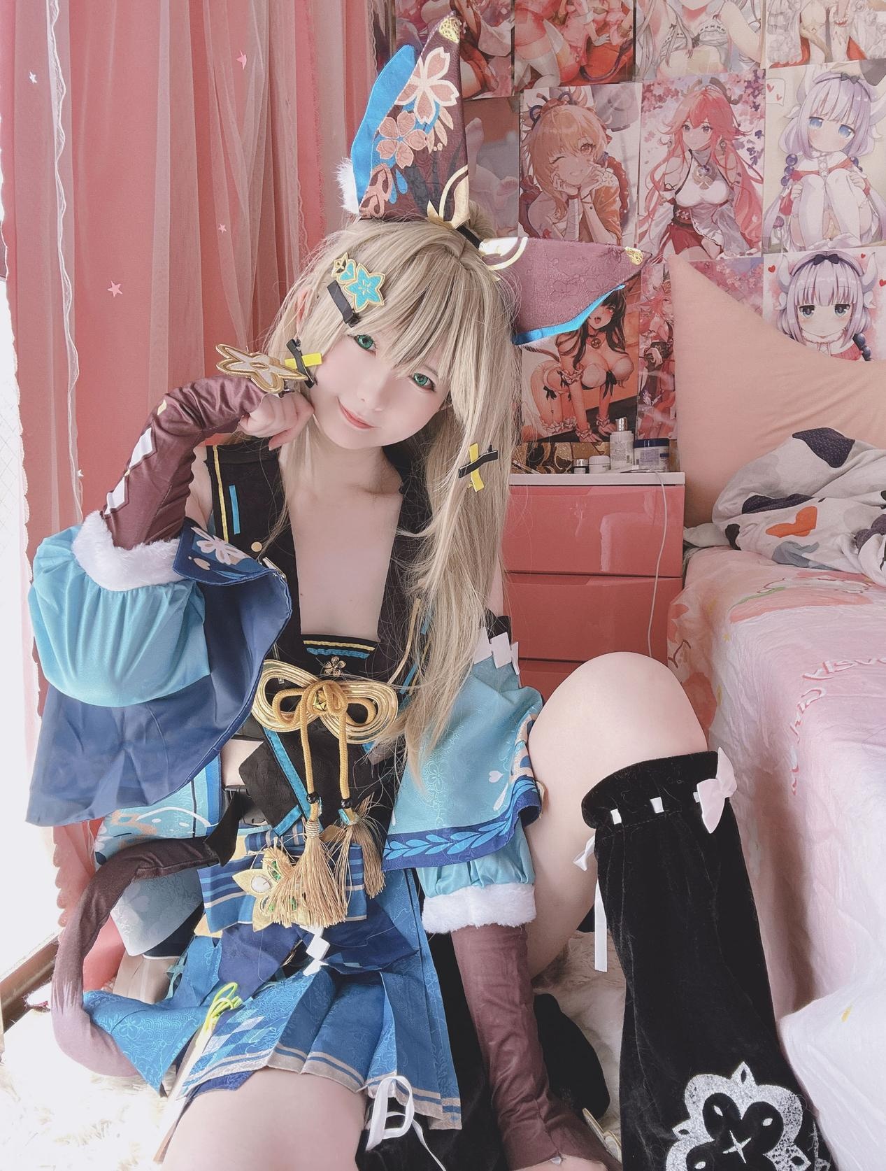 [cosplay] 习呆呆 - 原神 绮良良：翘臀露点大尺度还原 24P2V