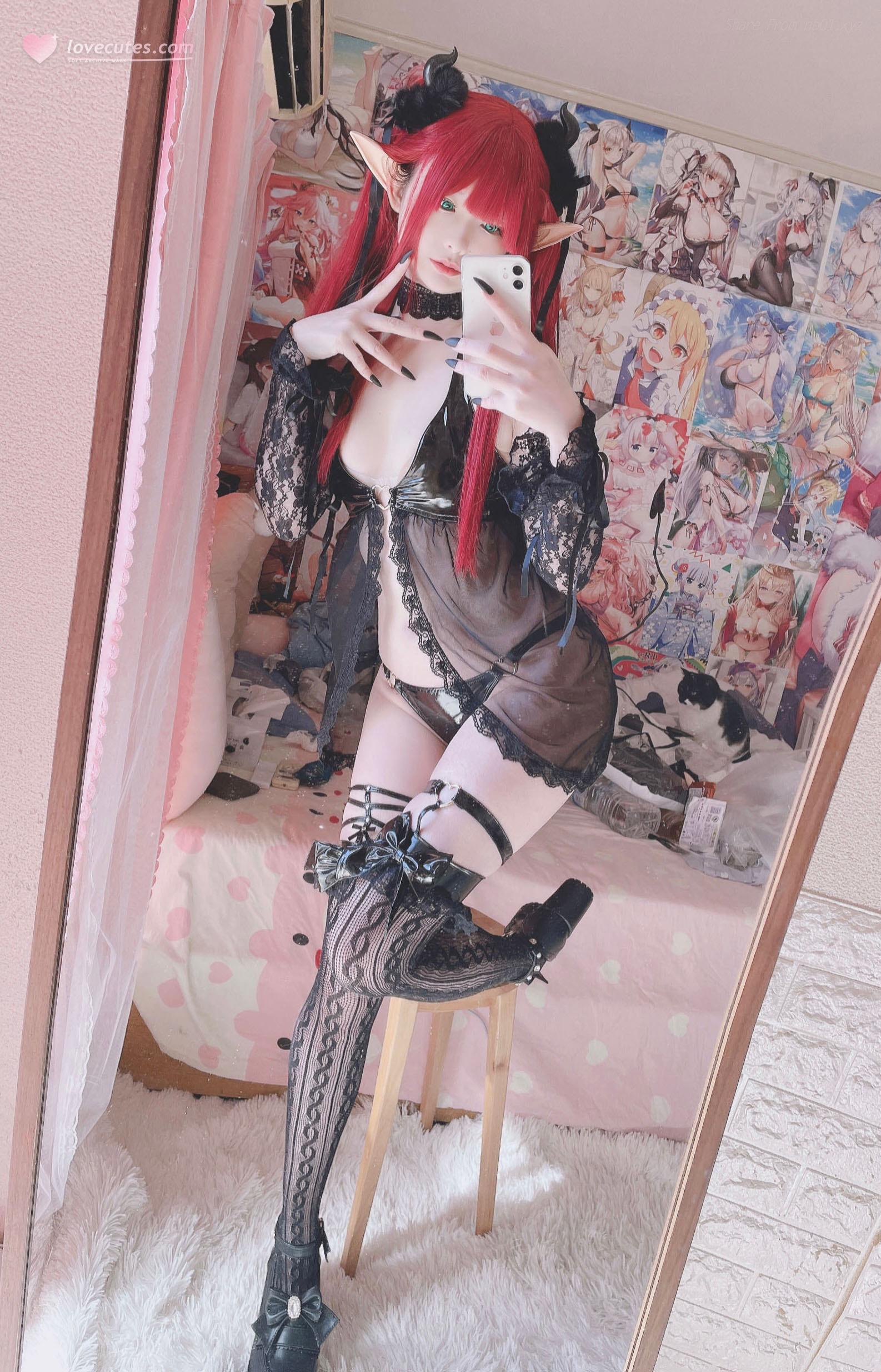 [cosplay] 习呆呆 - 喜多川海梦小恶魔：黑丝露点大尺度还原 18P1V