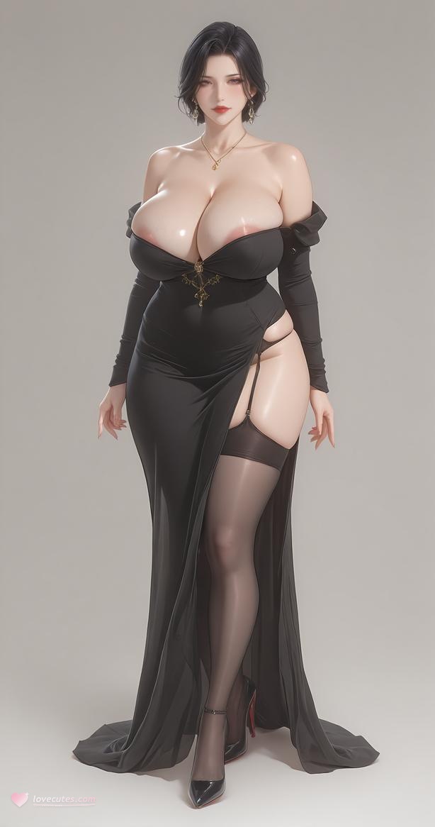 AI Generated Anime Girl - [ManAI]轻熟风 夫人好：黑丝私房露穴 136P