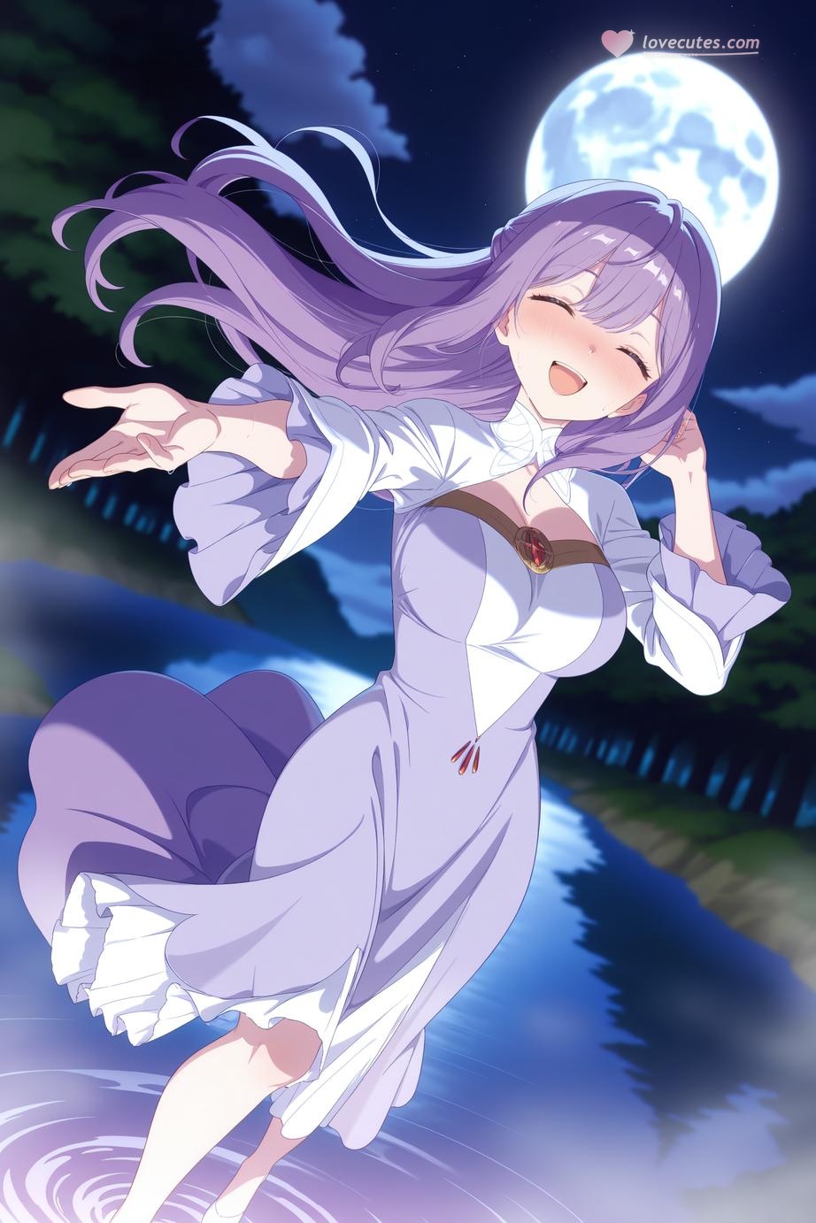AI Generated Anime Girl - Saint Mia：女仆装床拍露穴 314P