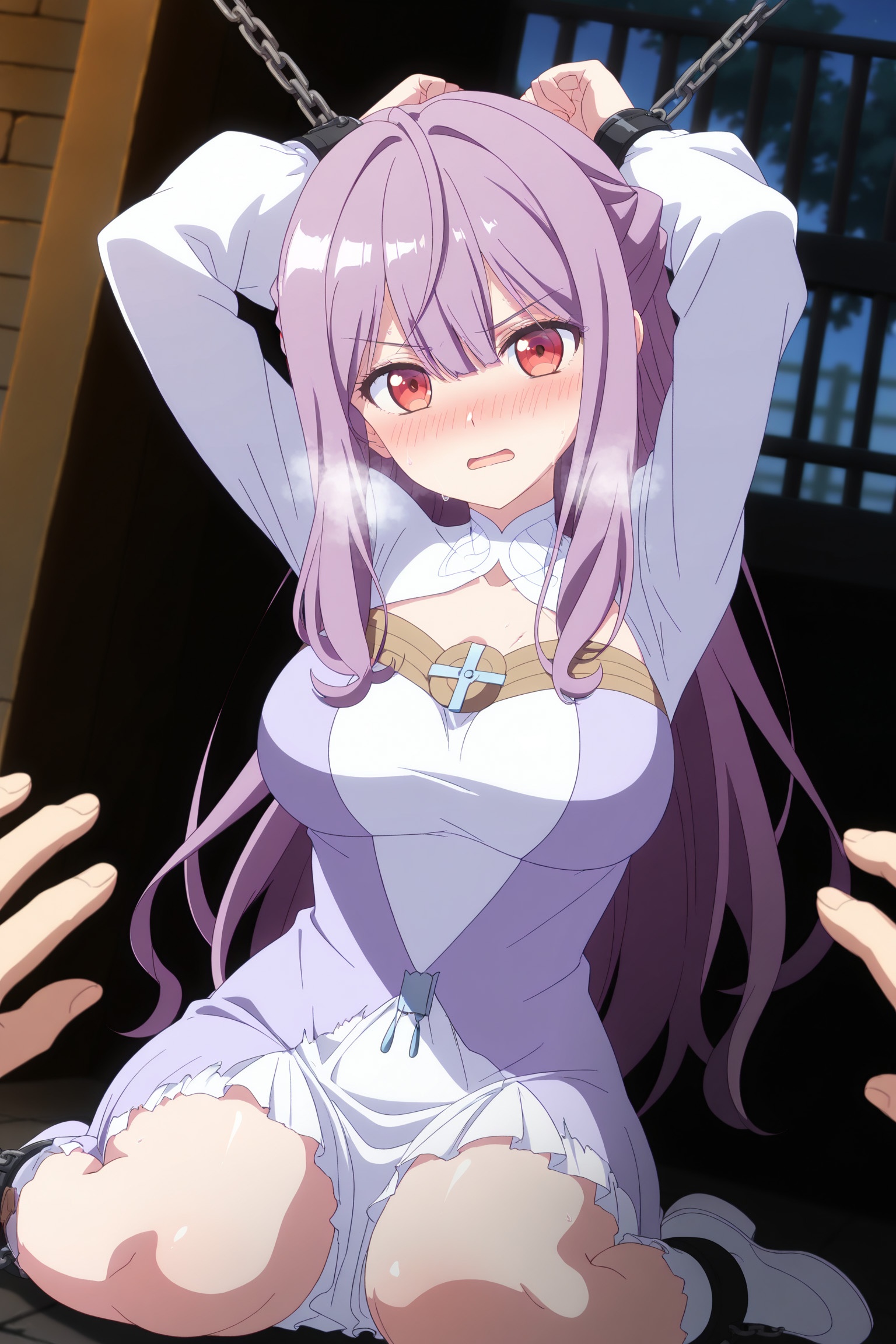 AI Generated Anime Girl - Saint Mia：女仆装床拍露穴 314P