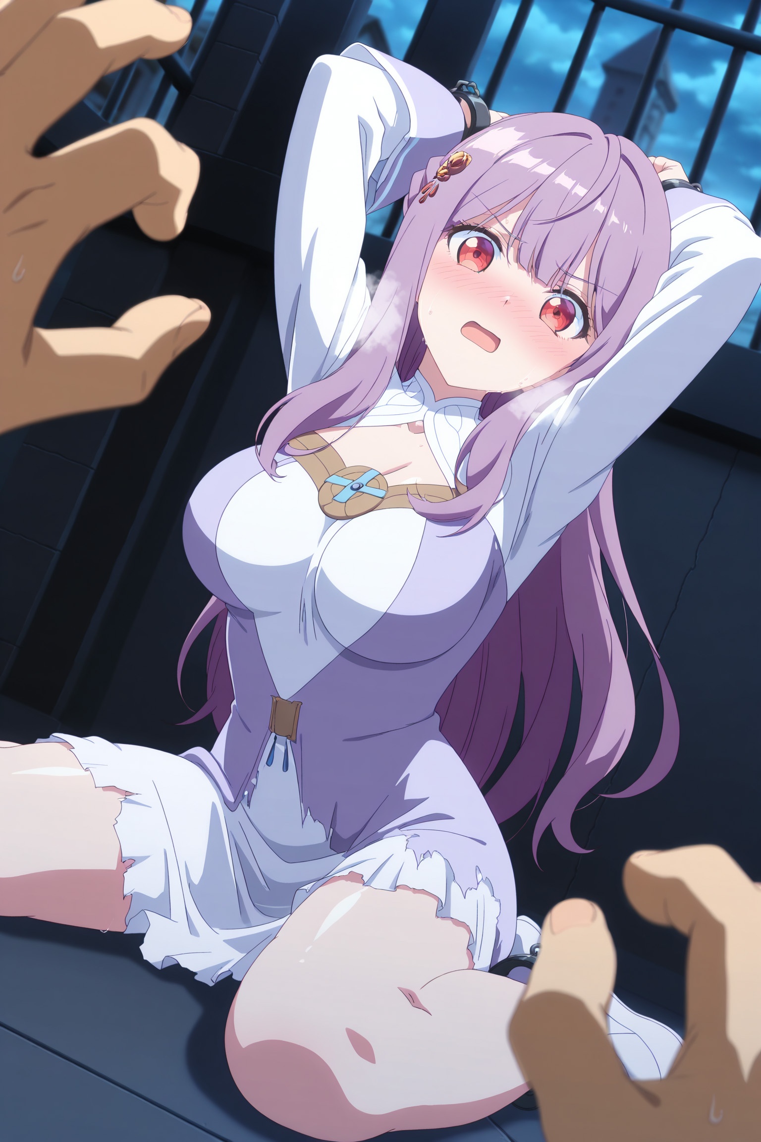 AI Generated Anime Girl - Saint Mia：女仆装床拍露穴 314P