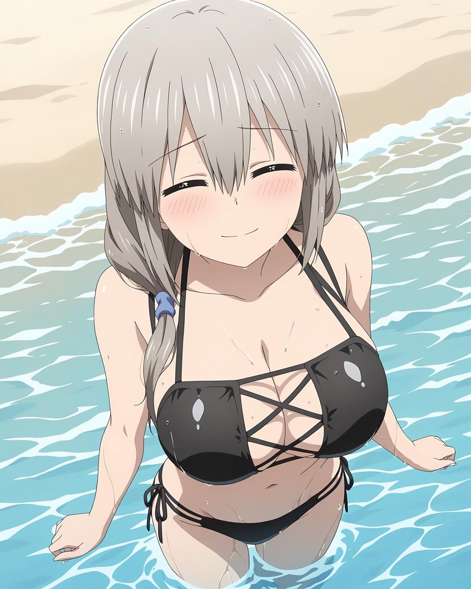 AI Generated Anime Girl - Uzaki-chan：泳装比基尼露穴 70P