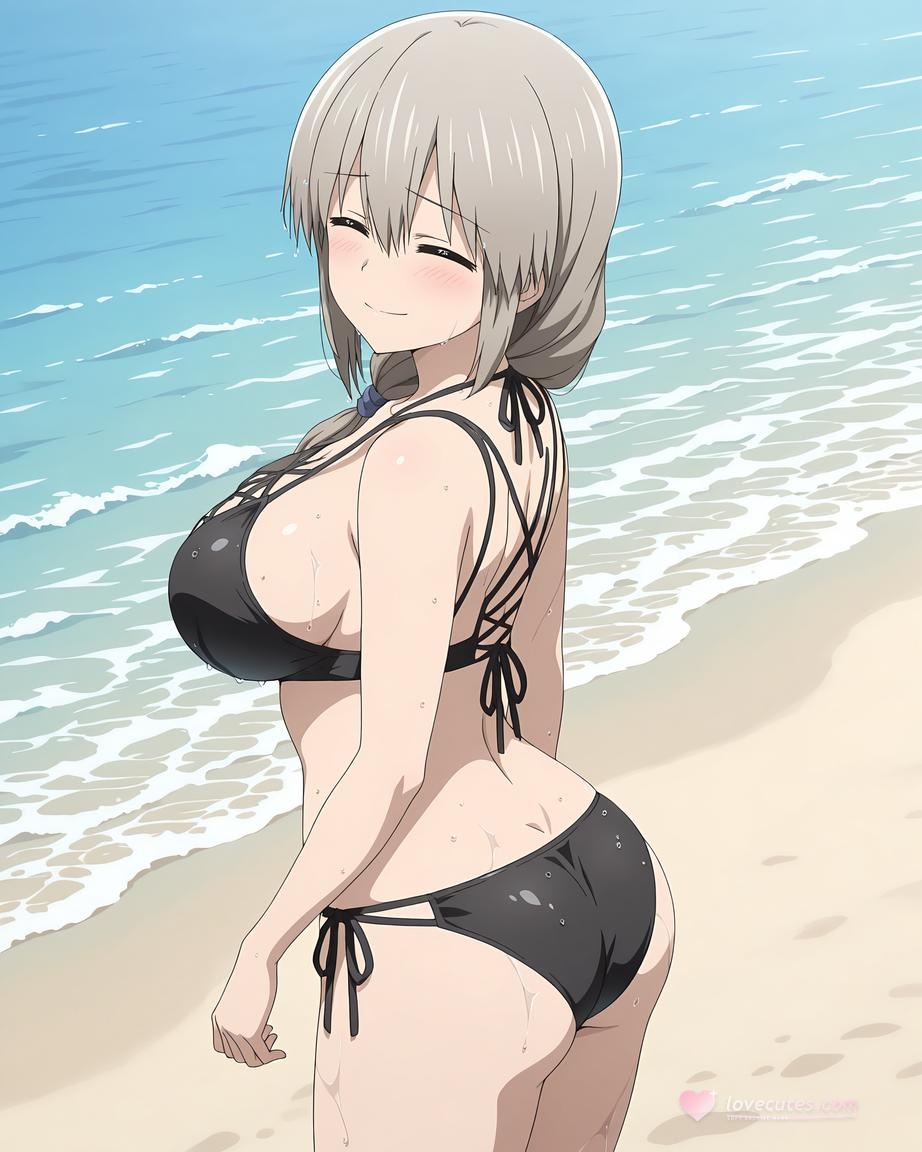 AI Generated Anime Girl - Uzaki-chan：泳装比基尼露穴 70P