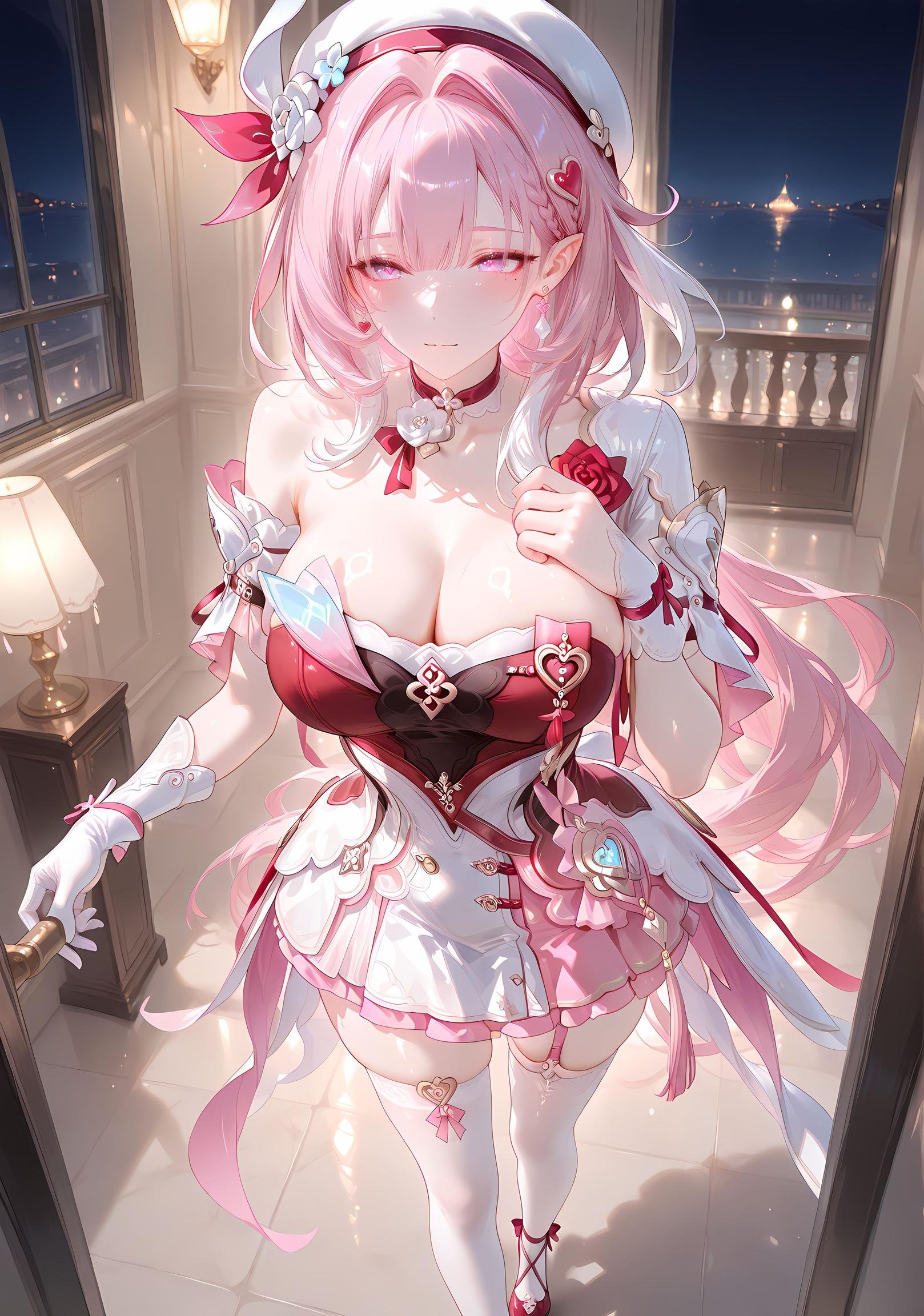 AI Generated Anime Girl - [NAKS] 爱莉希雅Elysia：黑丝私房床拍露穴 342P