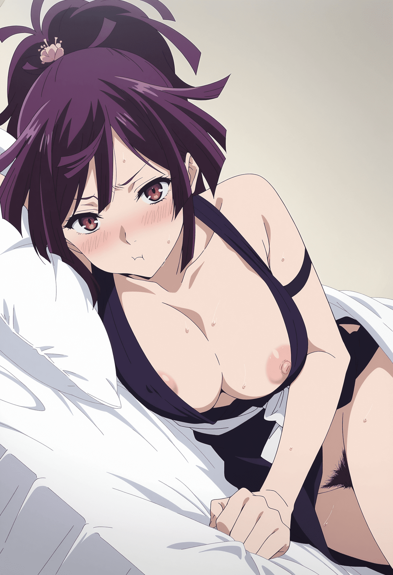 AI Generated Anime Girl - 地狱乐 杠：蕾丝内衣女仆装露点 102P