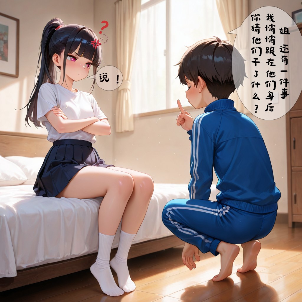 AI Generated Anime Girl - 小新性事：学生装床拍露穴 193P