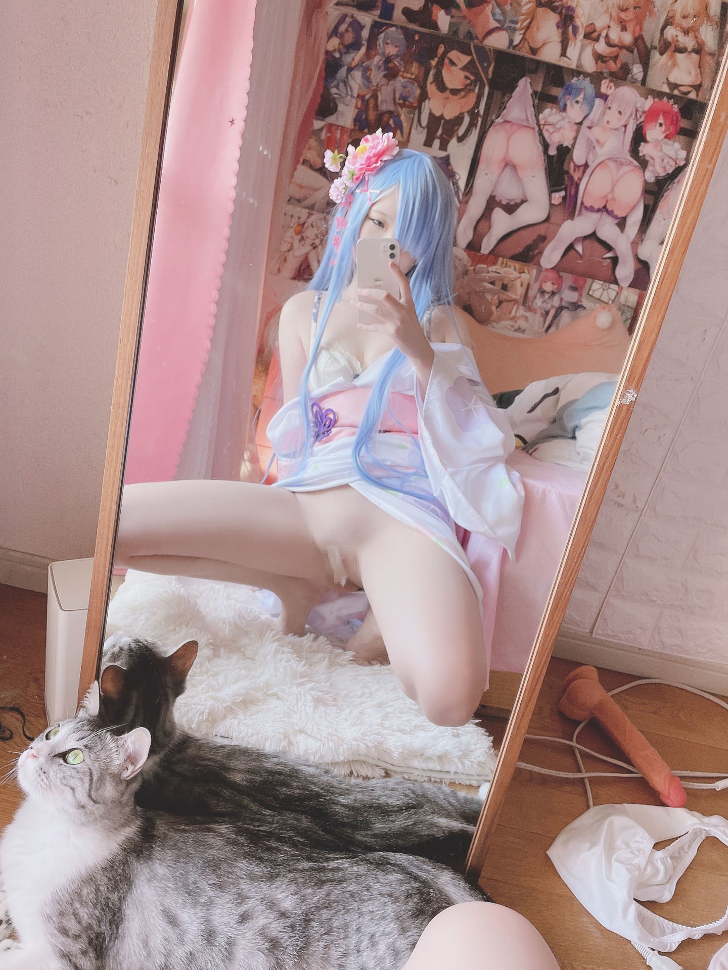 [cosplay] 习呆呆 - 蕾姆和服：粉白和风露点还原 42P1V