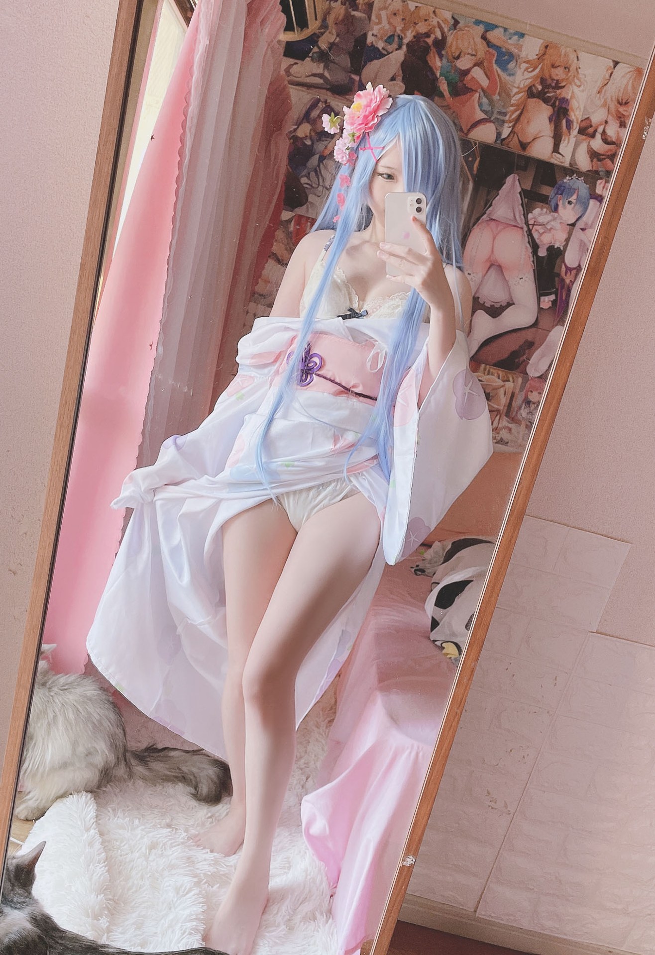 [cosplay] 习呆呆 - 蕾姆和服：粉白和风露点还原 42P1V