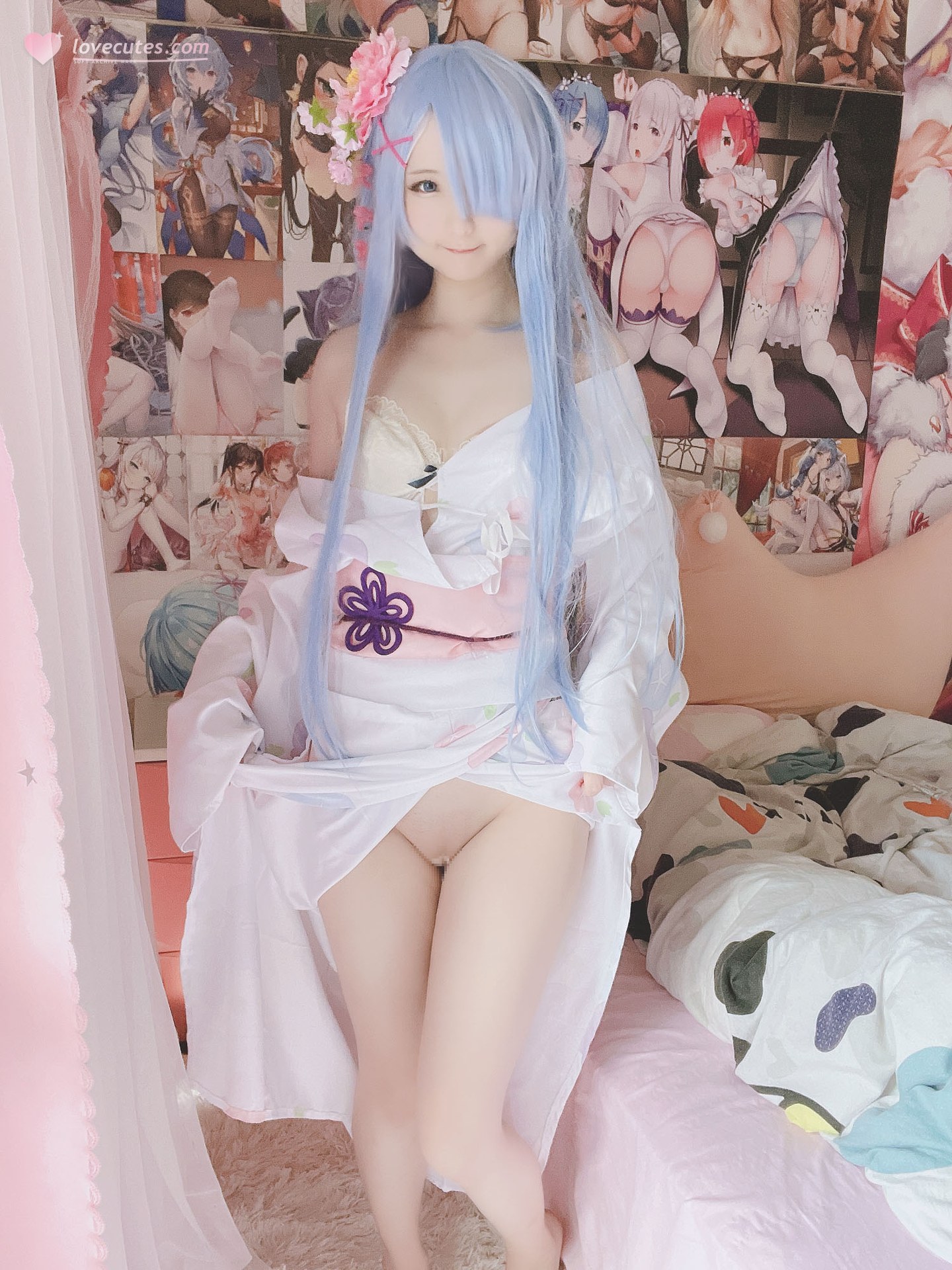 [cosplay] 习呆呆 - 蕾姆和服：粉白和风露点还原 42P1V