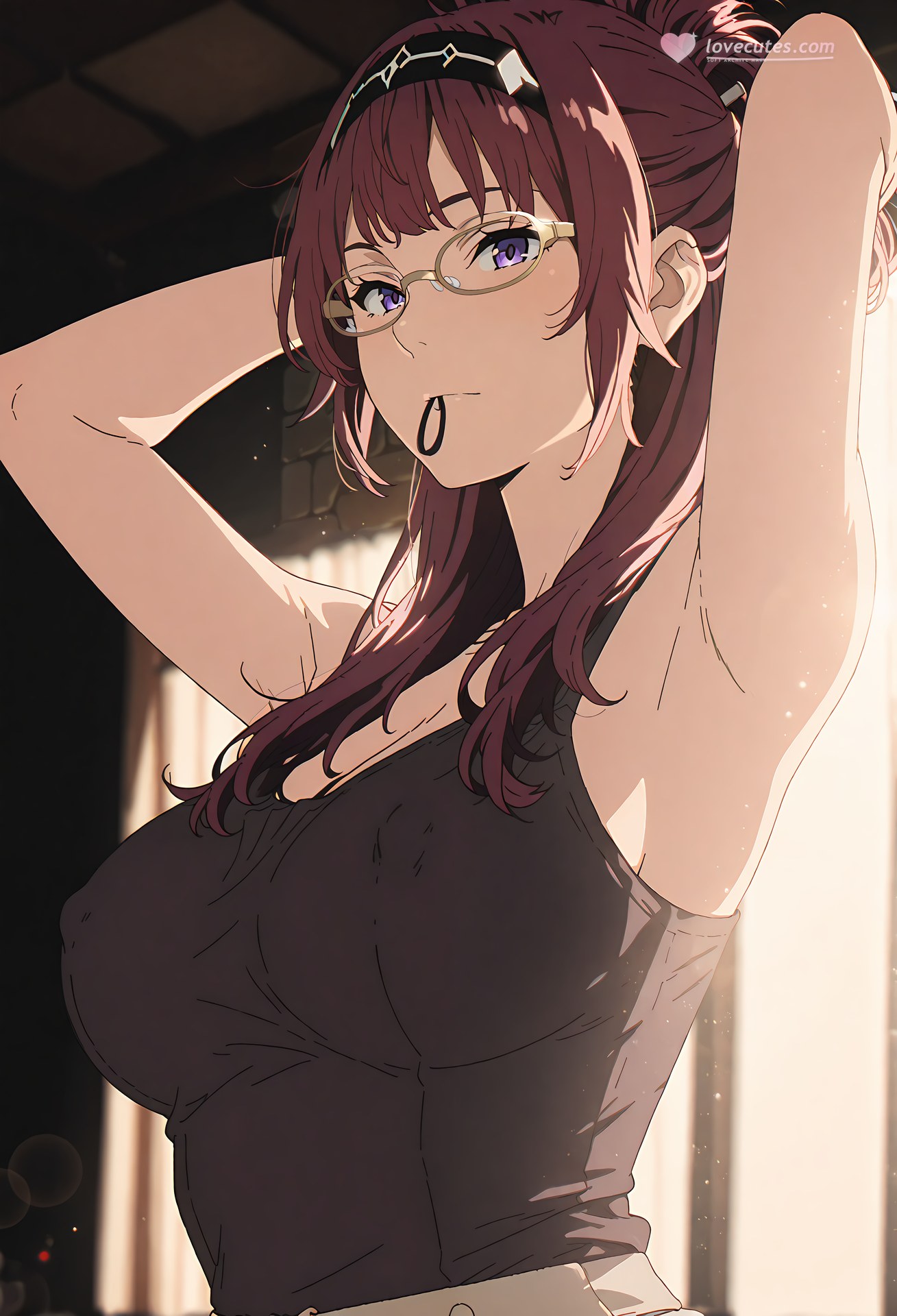 AI 생성 Anime Girl - 무직전생 릴리아 그레이럿: 레이스 란제리 학생복 노출 컷 40P