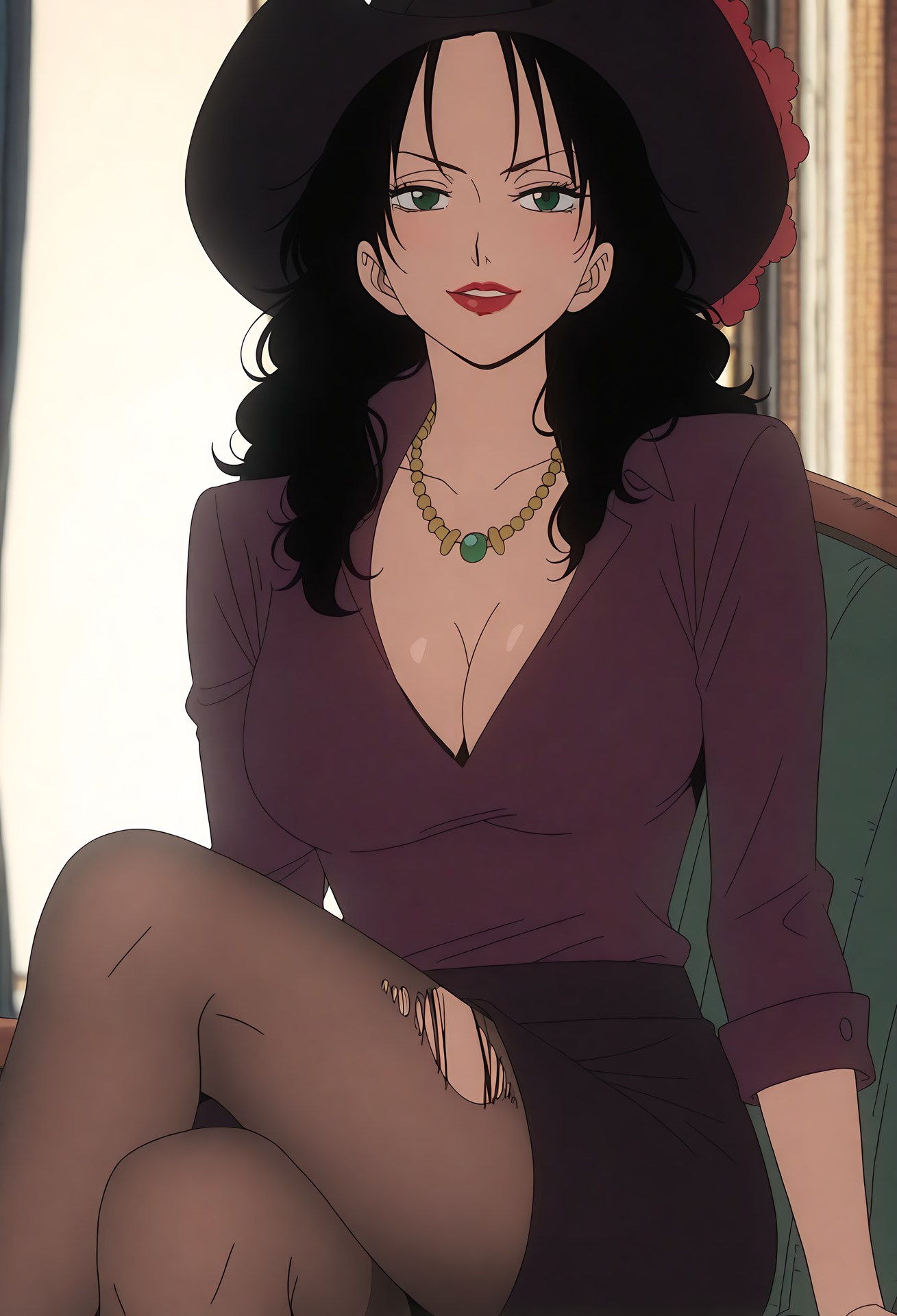 AI Generated Anime Girl - 海贼王 亚尔丽塔：紧身衣私房露穴 38P