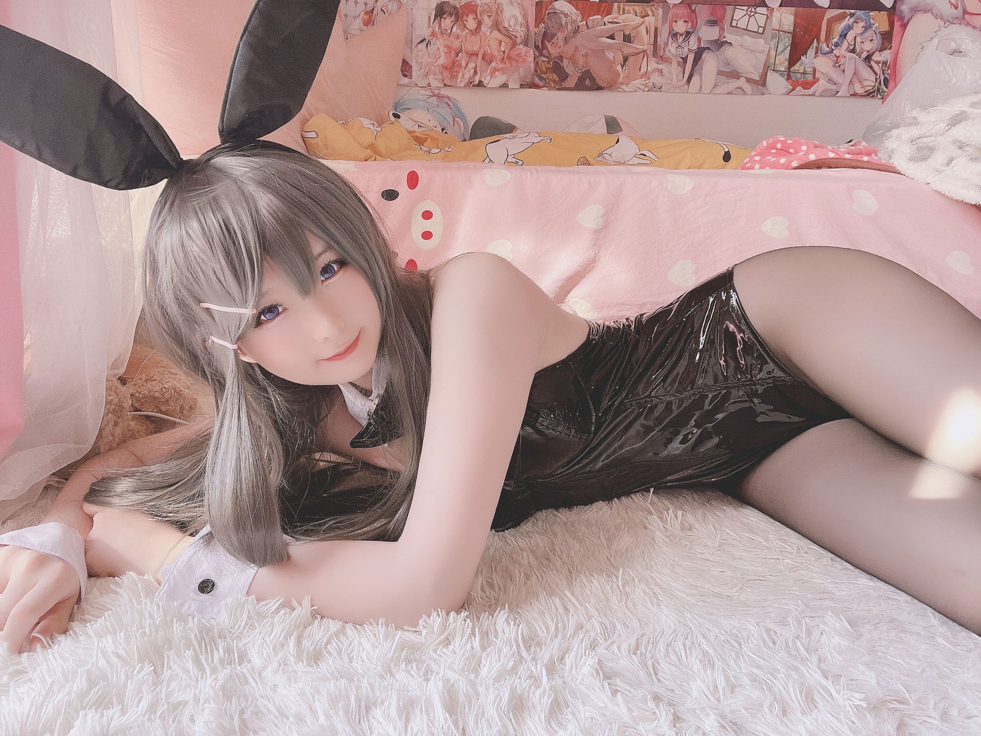 [cosplay] 习呆呆 - 樱岛麻衣兔女郎：黑丝露点还原 36P1V